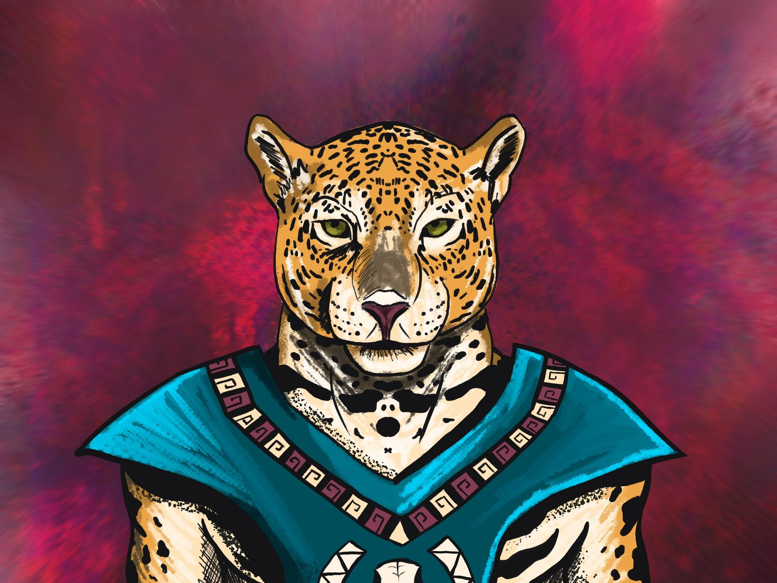 Erandi, the jaguar mage mastering Ether in the storytelling strategy game Fawnalore.