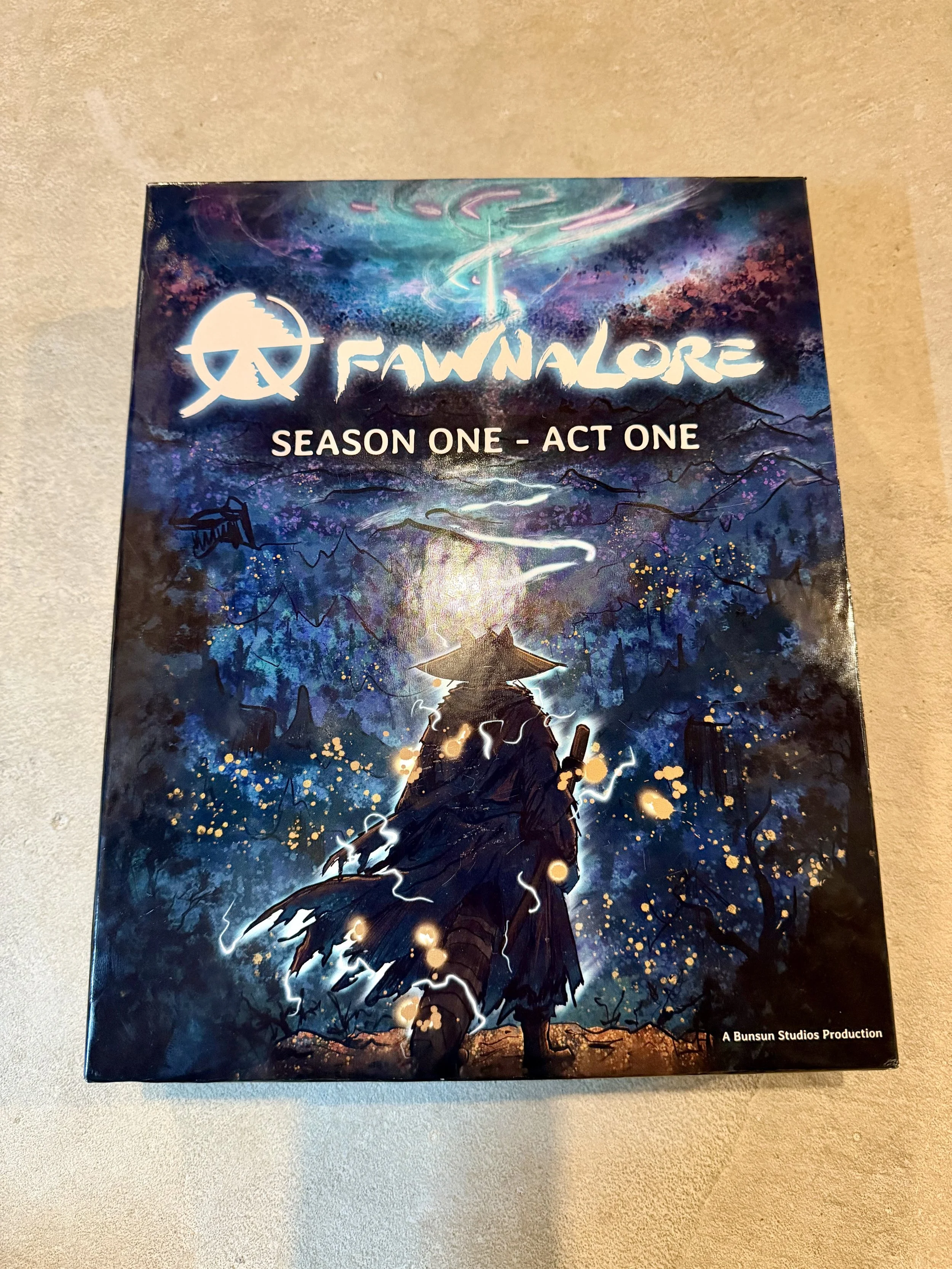 Fawnalore season 1 act 1 prototype game box
