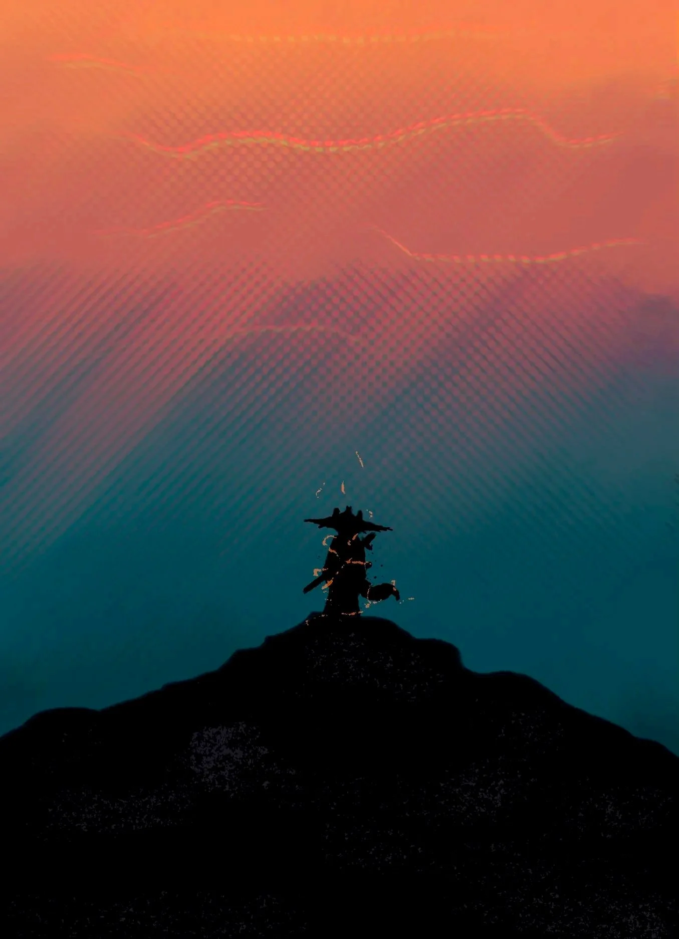 Shima standing on a cliff watching over the world of Fawnalore, the storytelling strategy game.