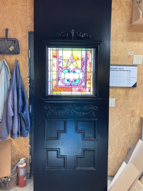 Antique Door with Stained Glass