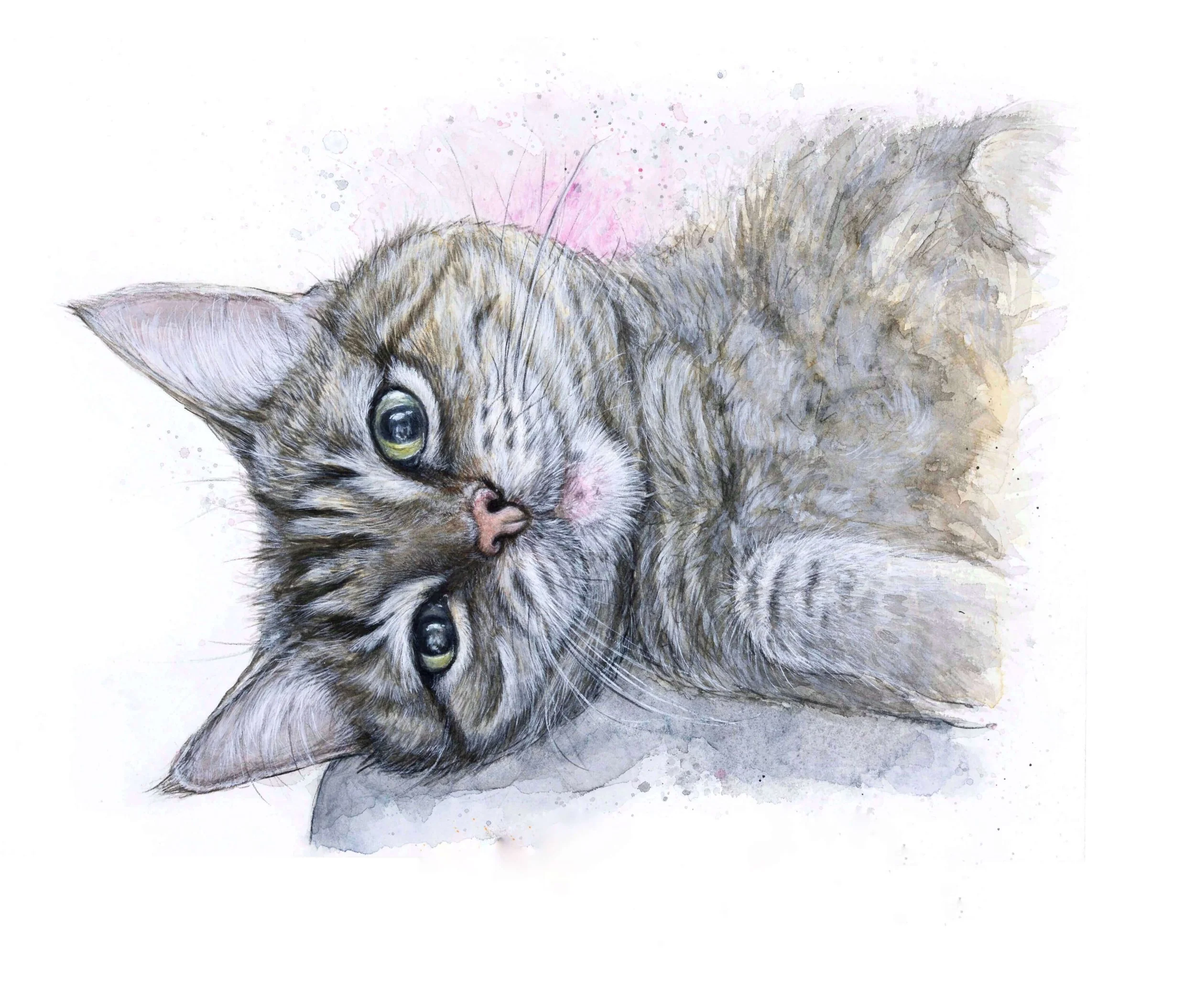 Auftragswerk Kira in Aquarell gemalt