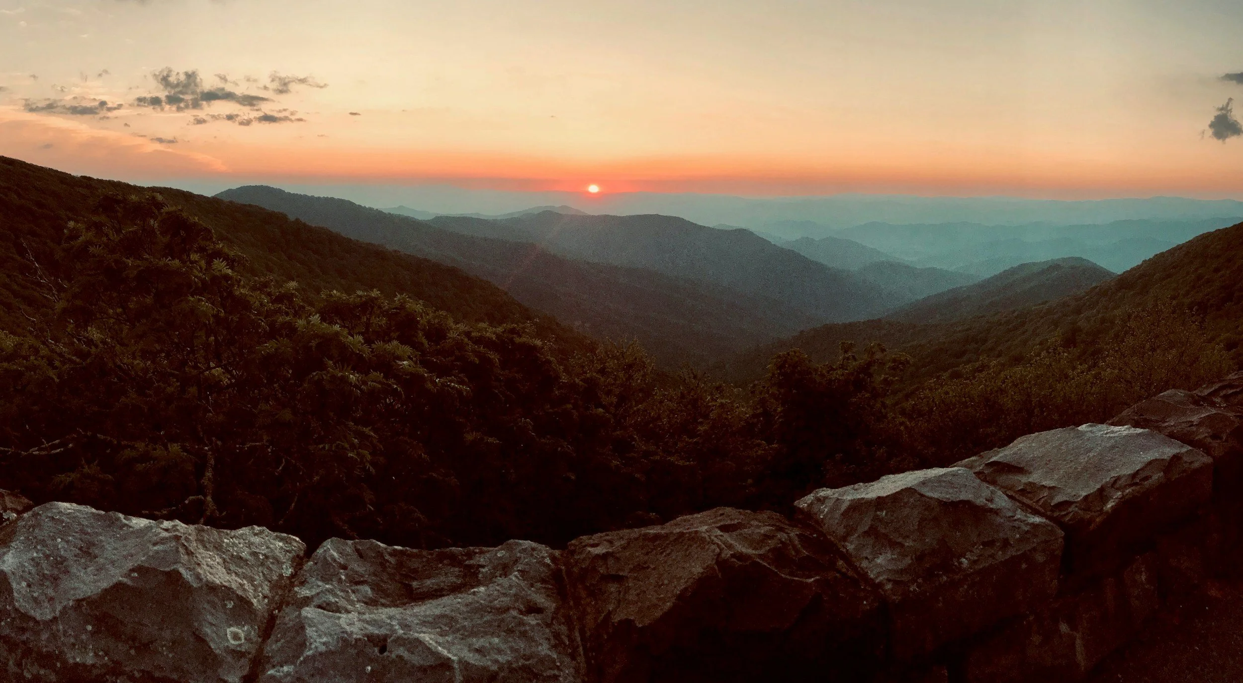 landscape of mountains in virginia