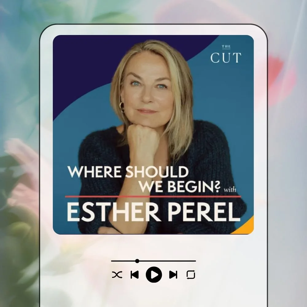 Thumbnail for the Where Should We Begin? podcast over multicolor flowers