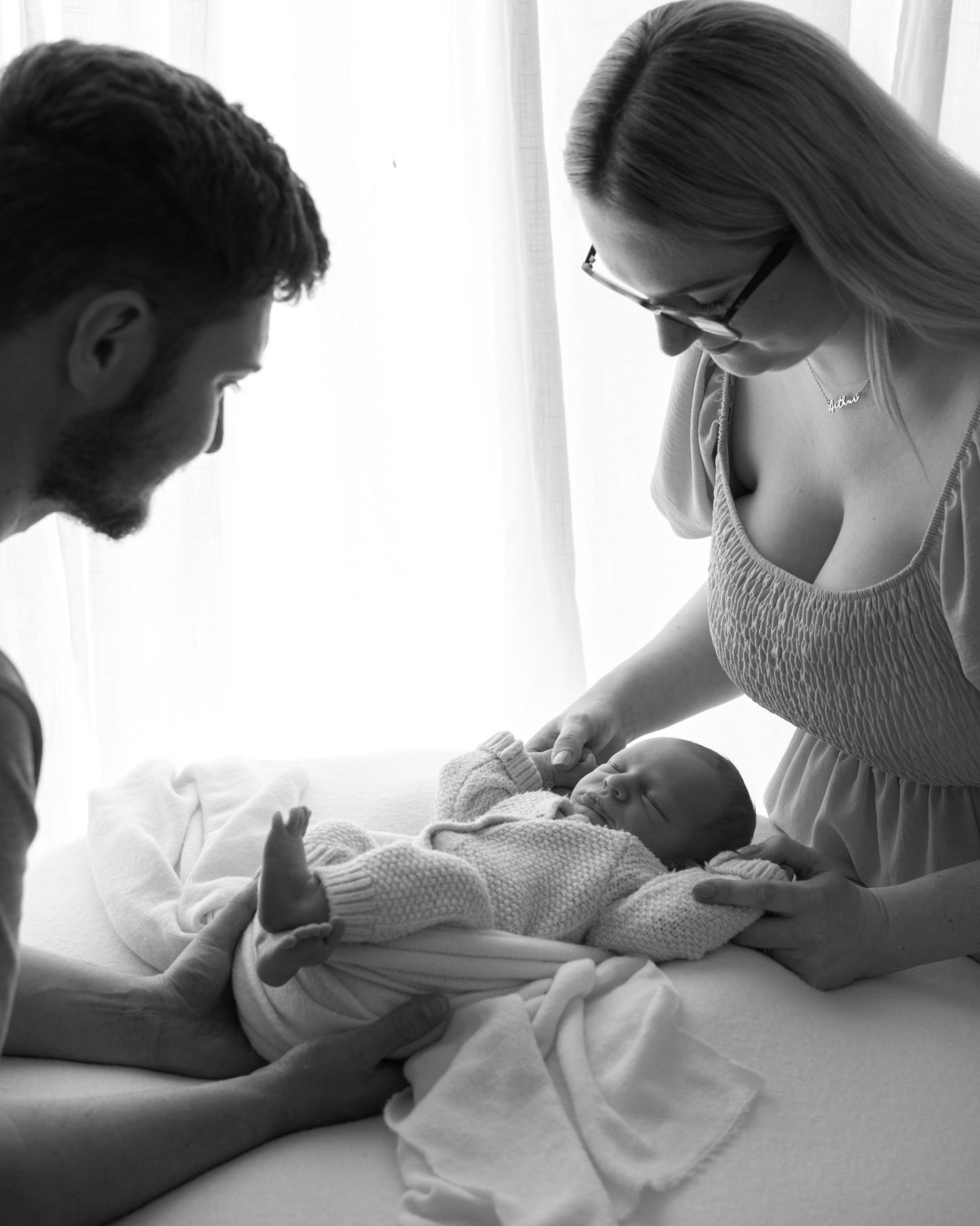Just two people completely obsessed with the little person they made 🤍