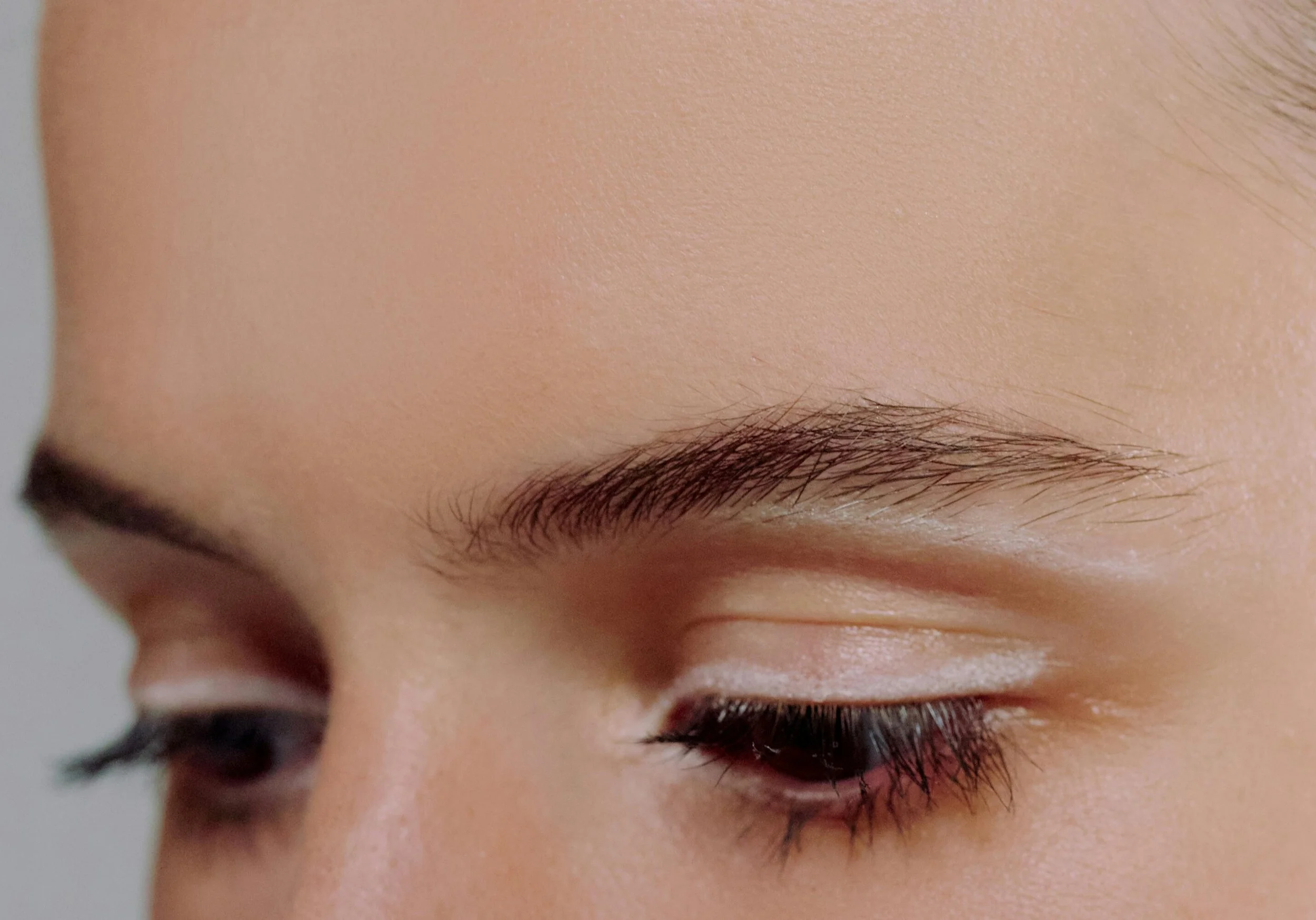 Smooth, clear forehead skin