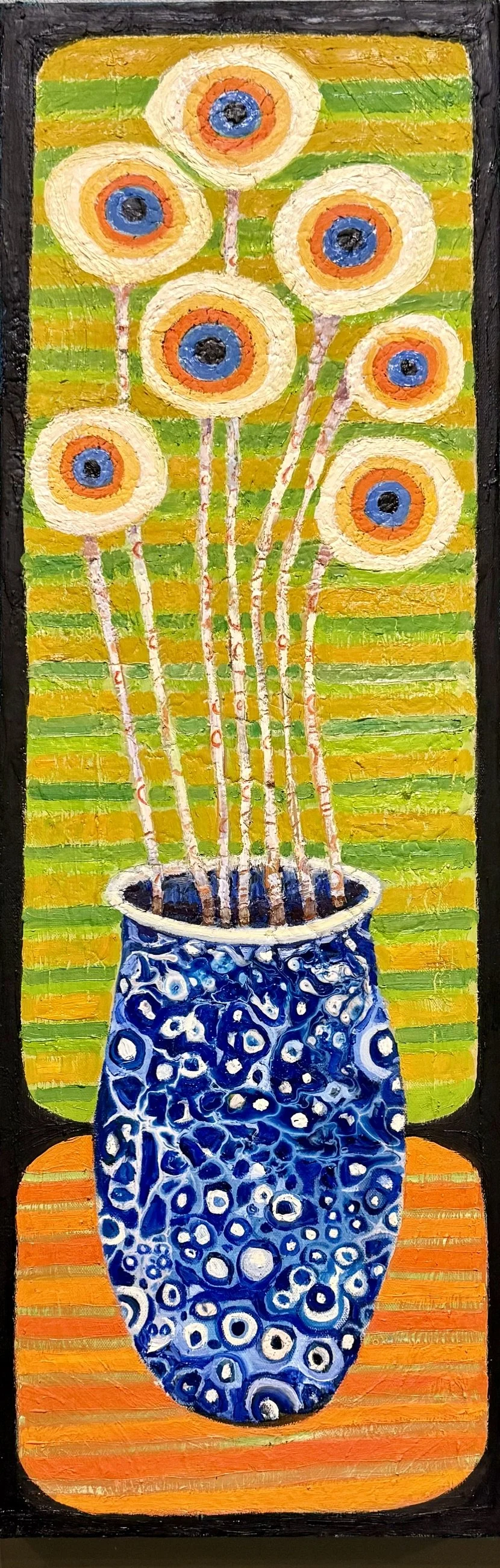 Floral in Blue Vase