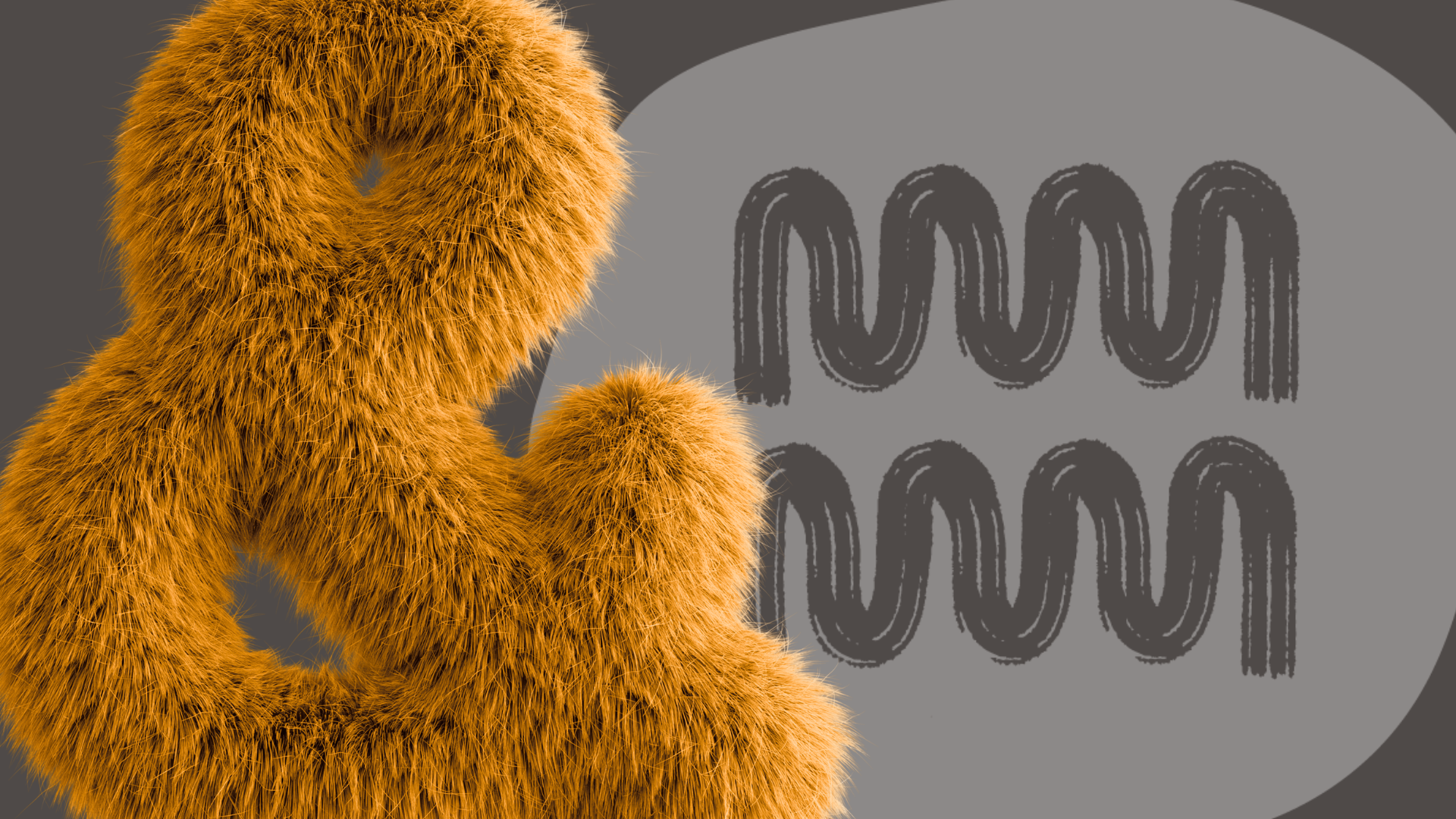 A fuzzy yellow ampersand.