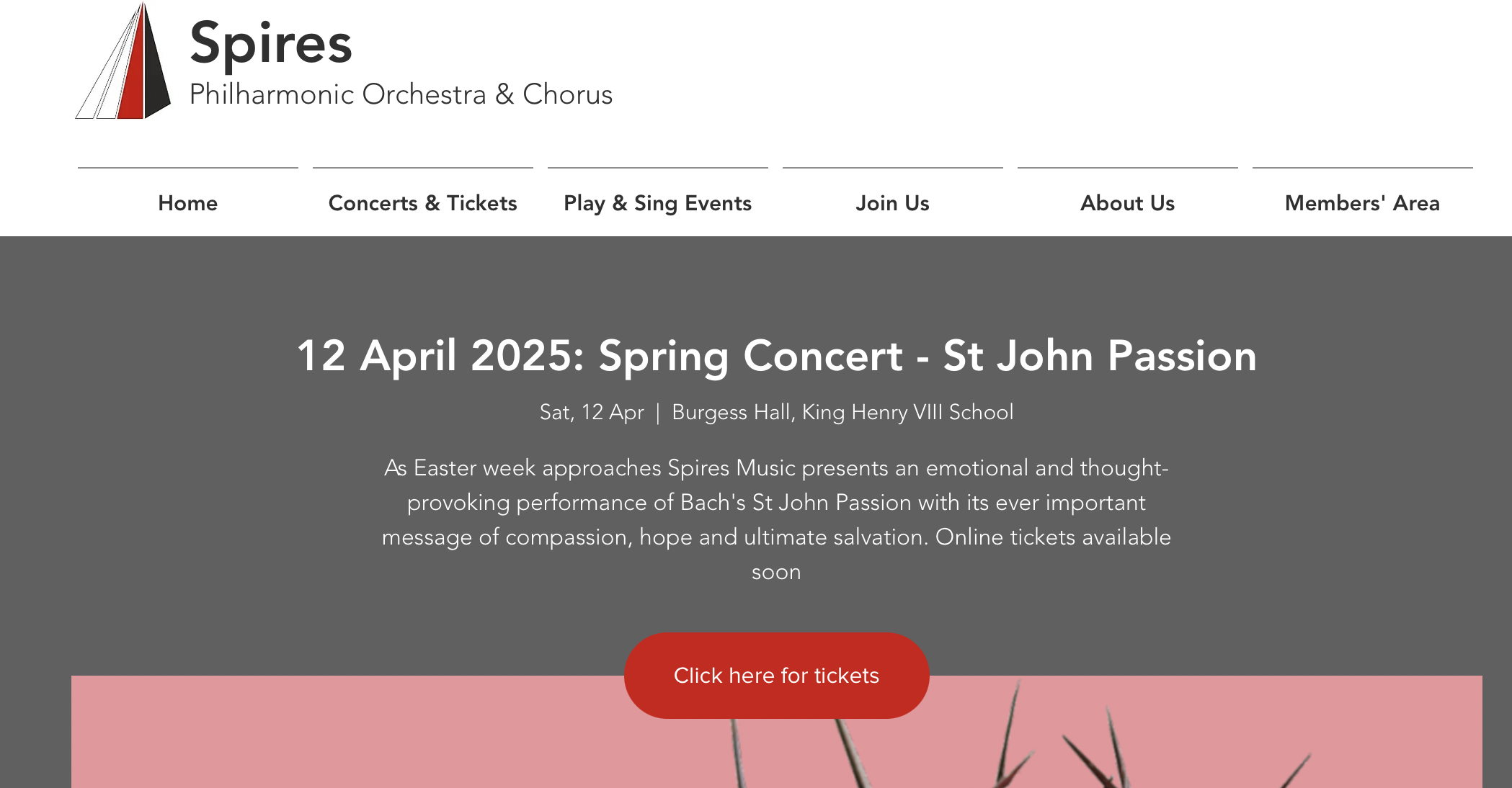 Bach St John Passion -  Spires Philharmonic Orchestra &amp; Chorus