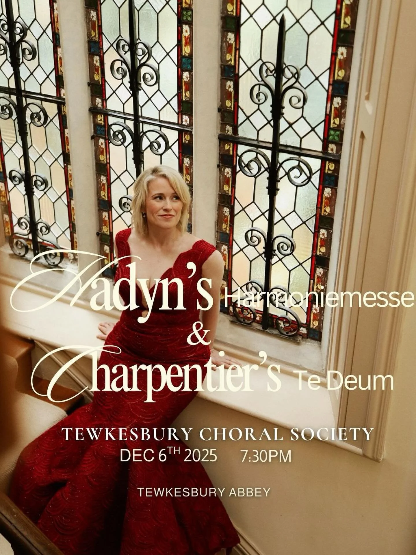 🎄✨Delighted to be back at Tewkesbury Abbey with Tewkesbury Choral Society featuring Haydn&rsquo;s Harmoniemesse &amp; Charpentier&rsquo;s Te Deum. A really stunning program&hellip;. And I am sure the Abbey will be decorated beautifully for the occas