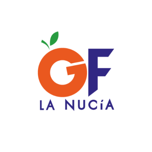 An orange G and a blue F representing the logo of the Gran Fondo La Nucía