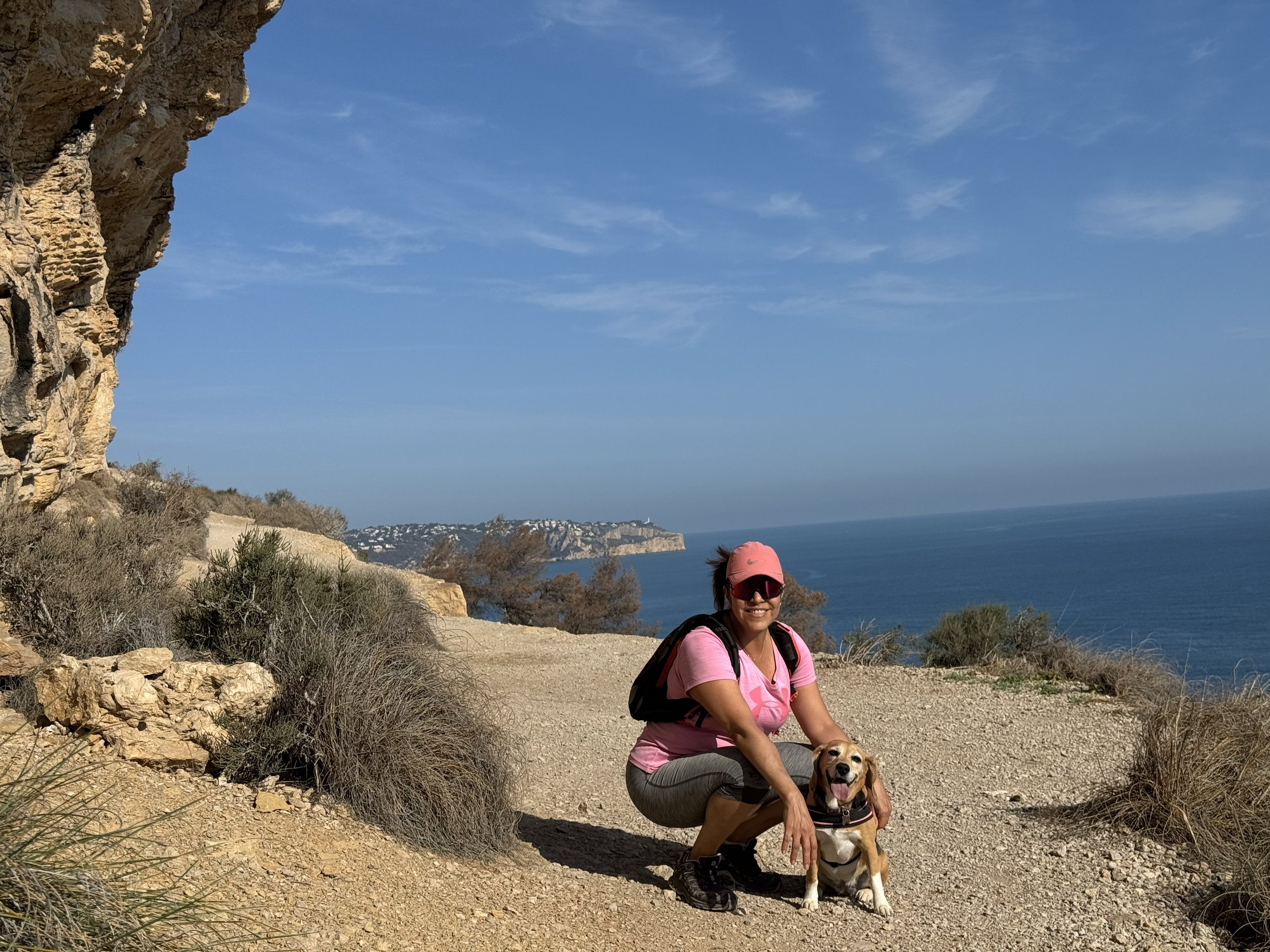 Fargerik varmluftsballong svever over grønne åser under en klar blå himmel.