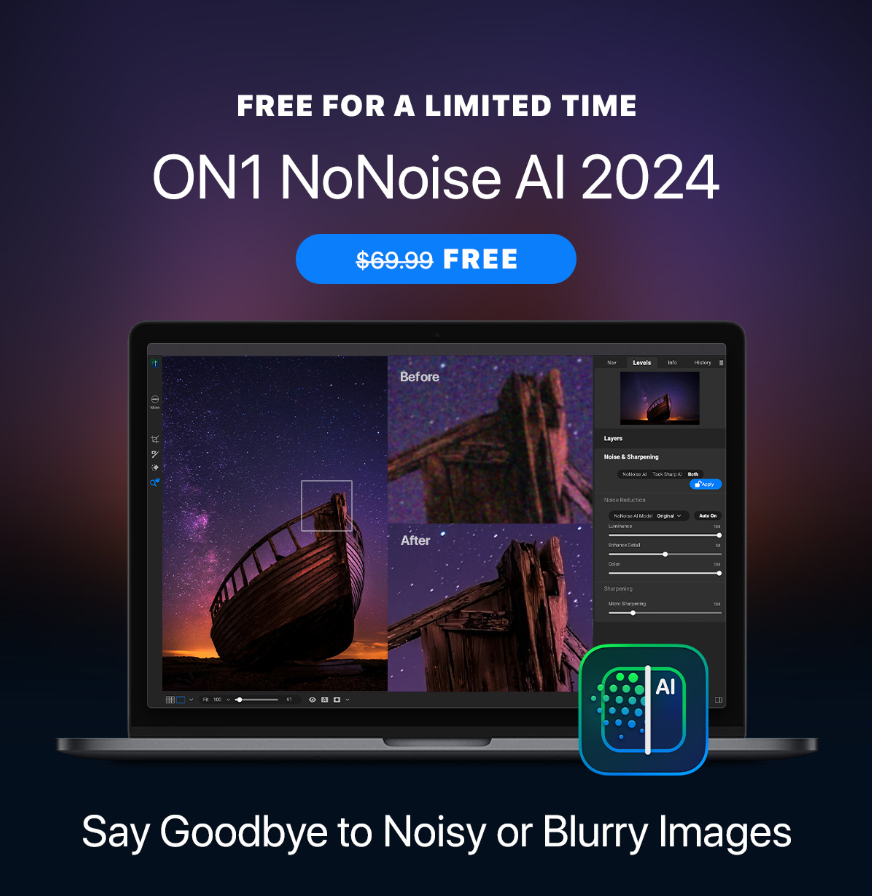 Gratuit ON1 NoNoise AI 2024
