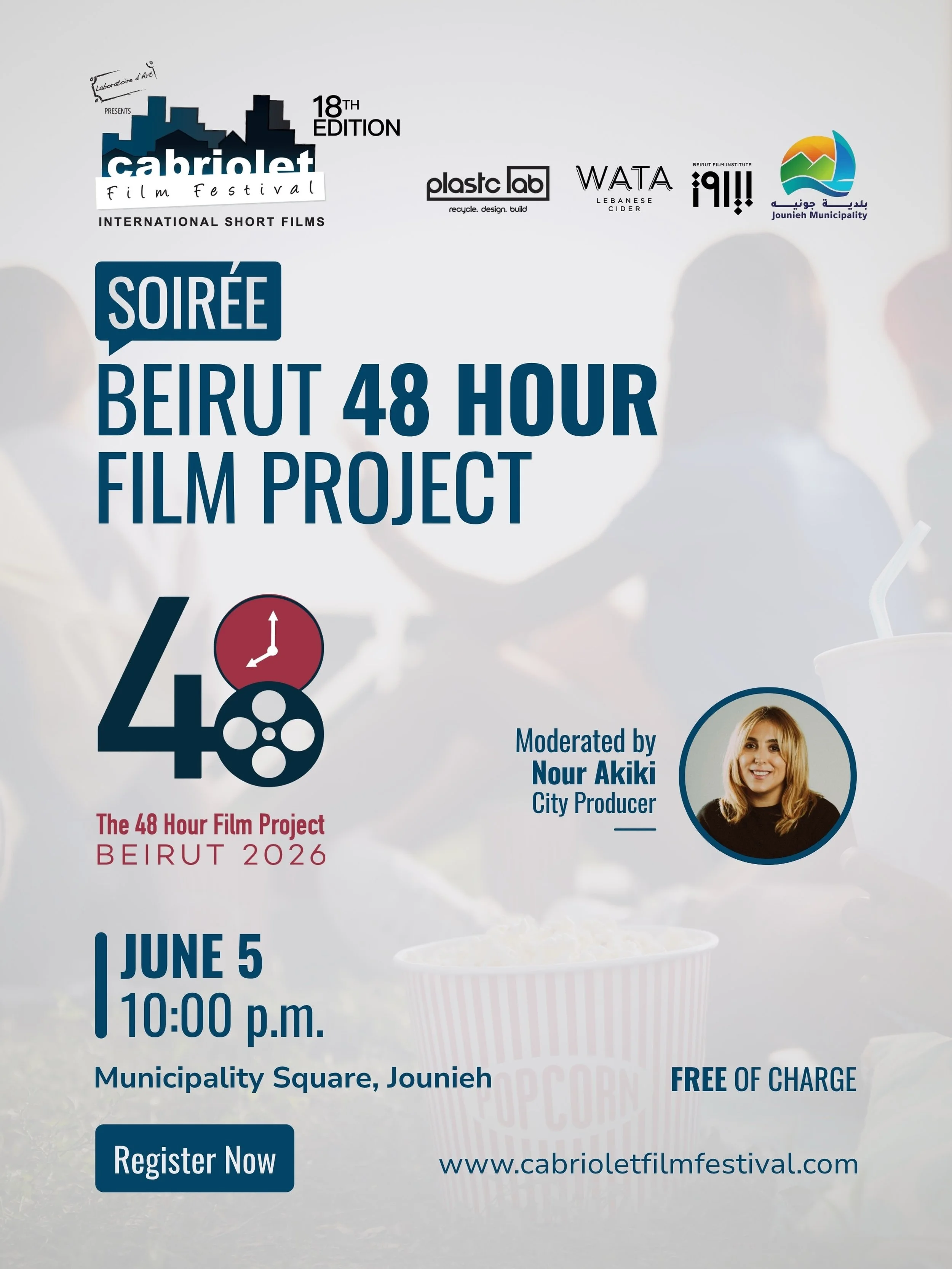 Films, conversations, and creative chaos 🎬✨

Join us for the Beirut 48 Hour Film Project Soir&eacute;e, an evening bringing together filmmakers, city producers, cinema lovers, and the fast-paced spirit of the 48HFP community.

Come mingle, celebrate