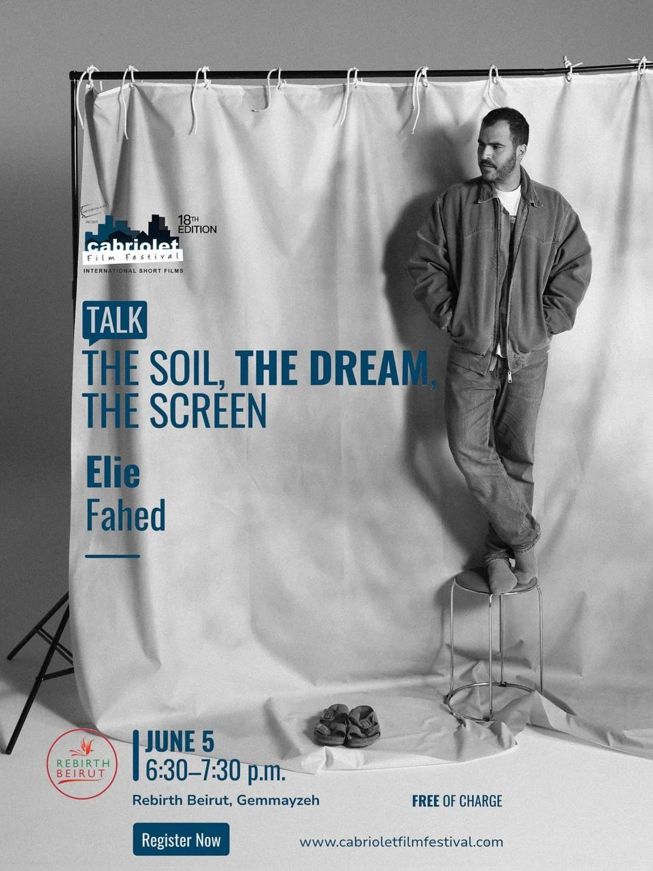 Join Elie Fahed for an intimate session exploring his personal and creative journey: the dreams, struggles, roots, and stories that shaped his path as a filmmaker.

A conversation about passion, identity, cinema, and believing in your vision even whe