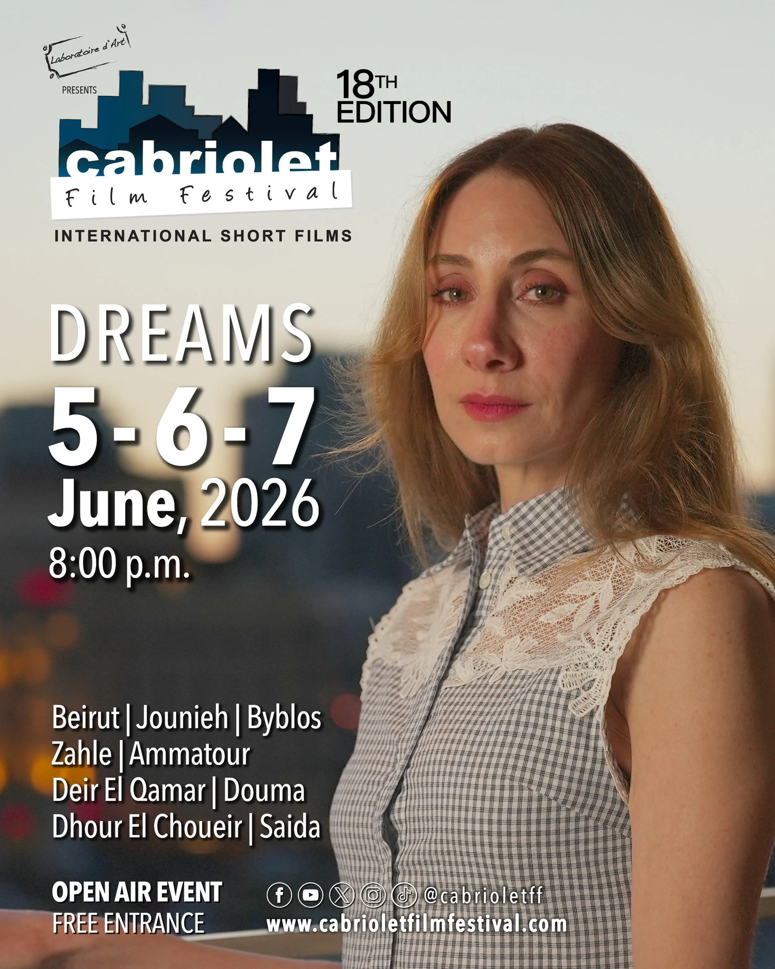 Only 4 days left!

9 cities
35 short films
1 shared dream

See you under the stars! ✨🎬

#CabrioletFilmFestival #CabrioletFF #CFF18 #CFF_Dreams #Lebanon, Short Film Festival, Film Festival, Short Films, Short Movies, Films, Movies, Cinema