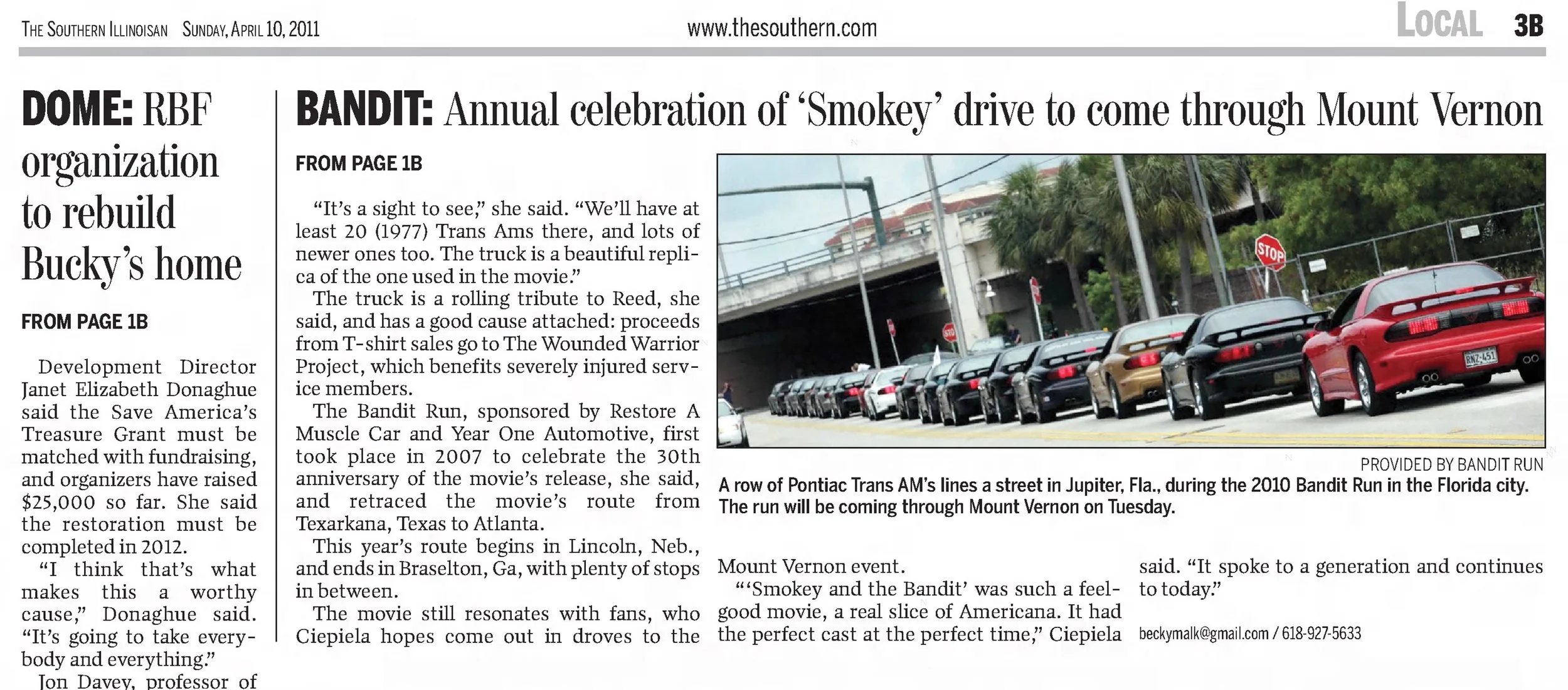 Bandit: Annual celebration of 'Smokey' drive to come through Mount Vernon 