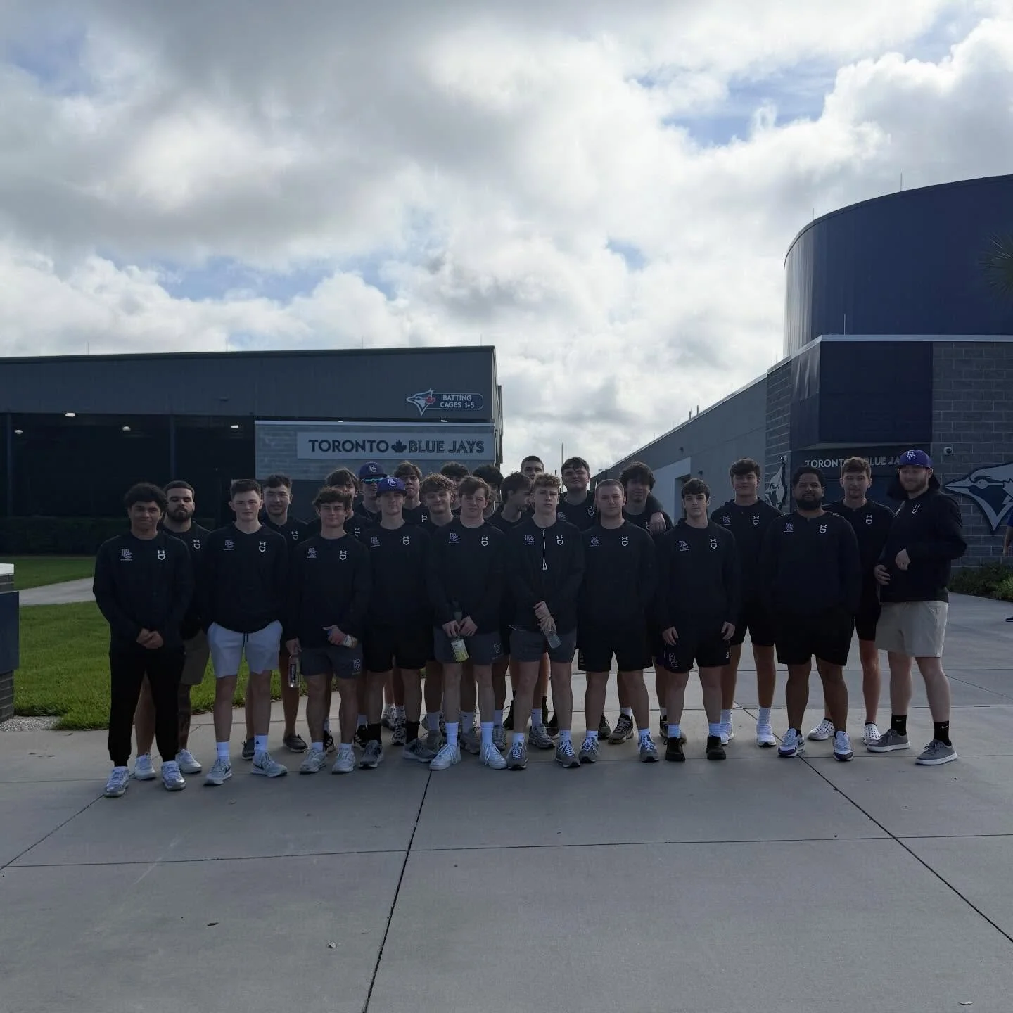 A big shout out to the @bluejays, Manger @johnschneider.14 and Pitcher @jeffhoffman23 who took the time to speak to our @romanbaseball_ Team down at their Practice Facility in Dunedin, Florida while on their Spring Training trip to begin their season