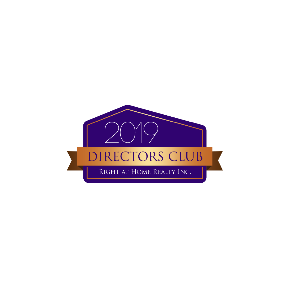 2019 Directors Club award badge from Right at Home Realty Inc.