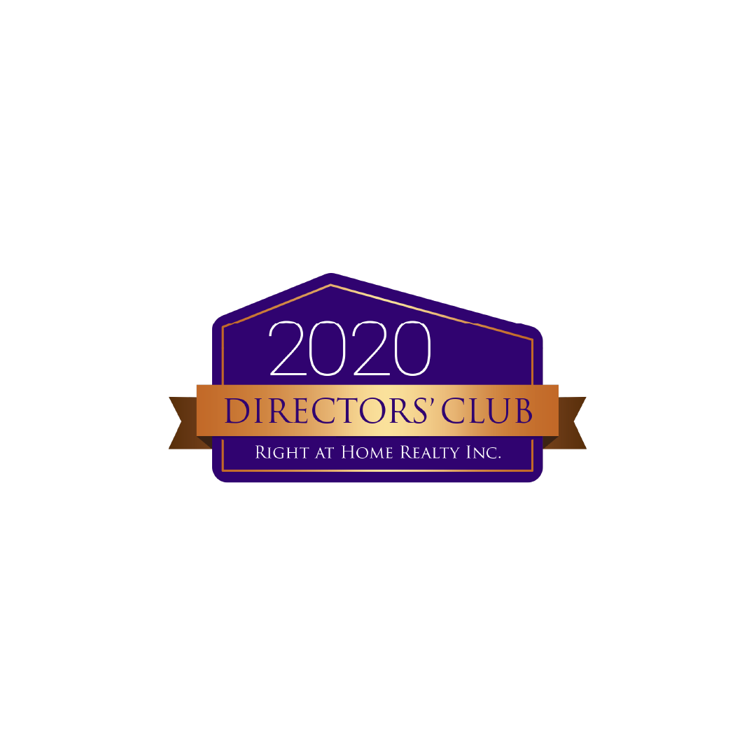2020 Directs' Club award badge from Right at Home Realty Inc.
