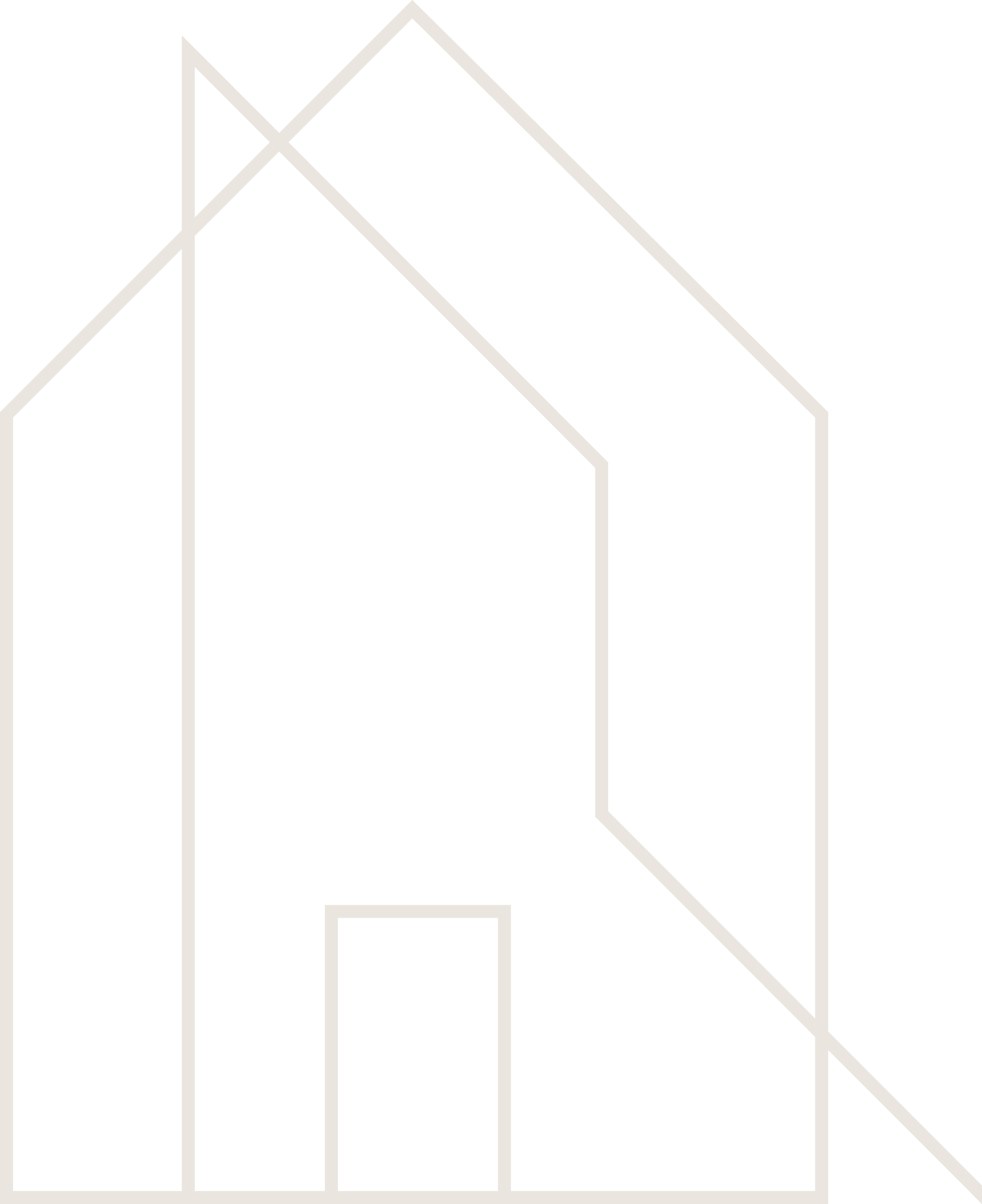 Illustrazione di una casa a linee bianche su sfondo nero