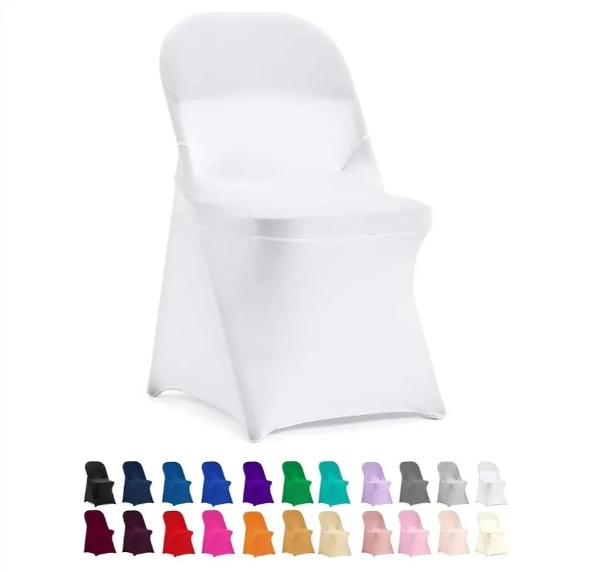 Premium White Hercules Plastic Folding Chair with Linen