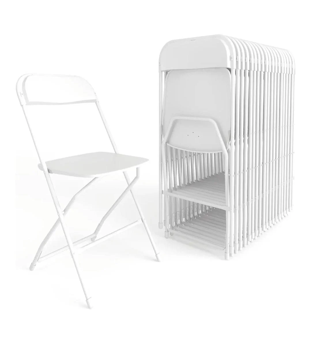 Premium White Hercules Plastic Folding Chair