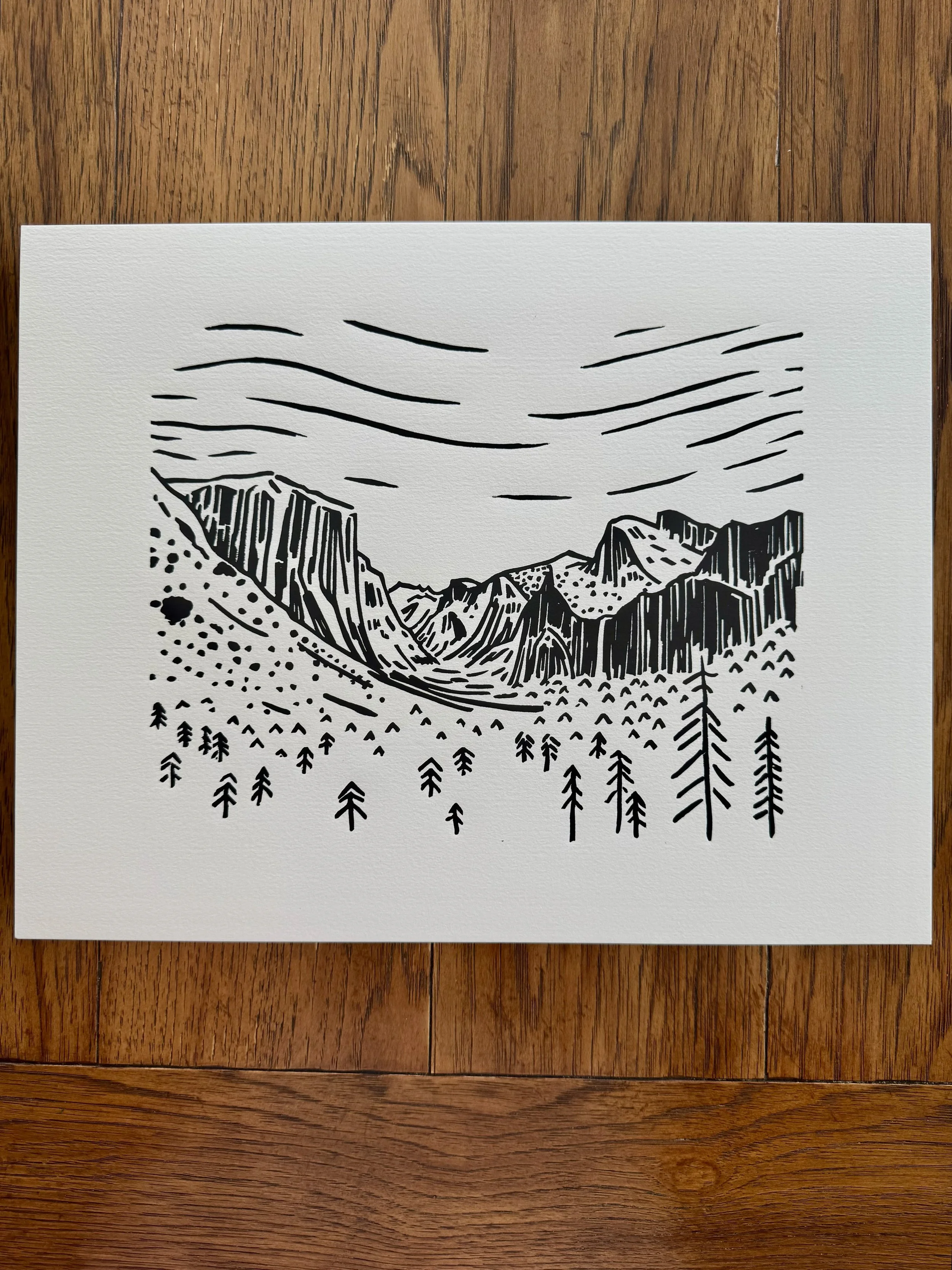 Tunnel View - B&W