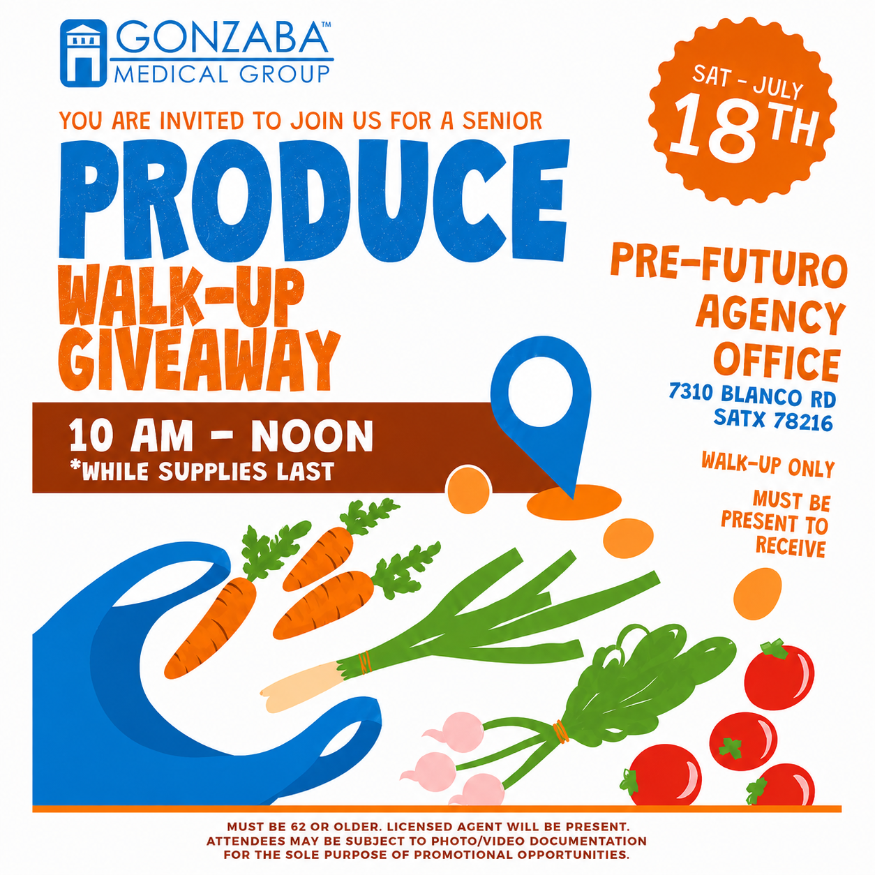 Pre Futuro Insurance Agency and Gonzaba are hosting a FREE Senior Produce Giveaway!