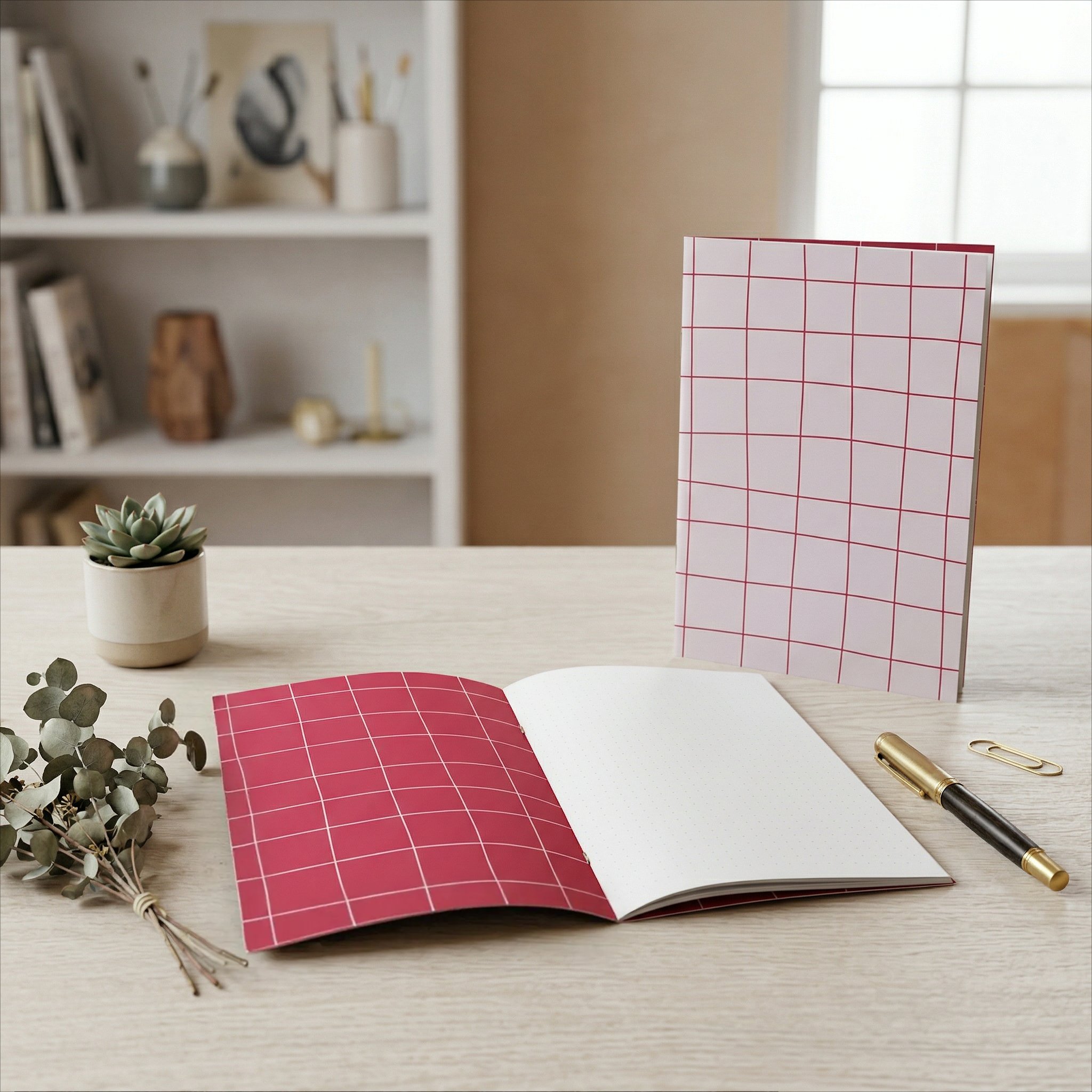 Pack de 2 libretas / A5 / Cuadrados - Ref. KZ 01