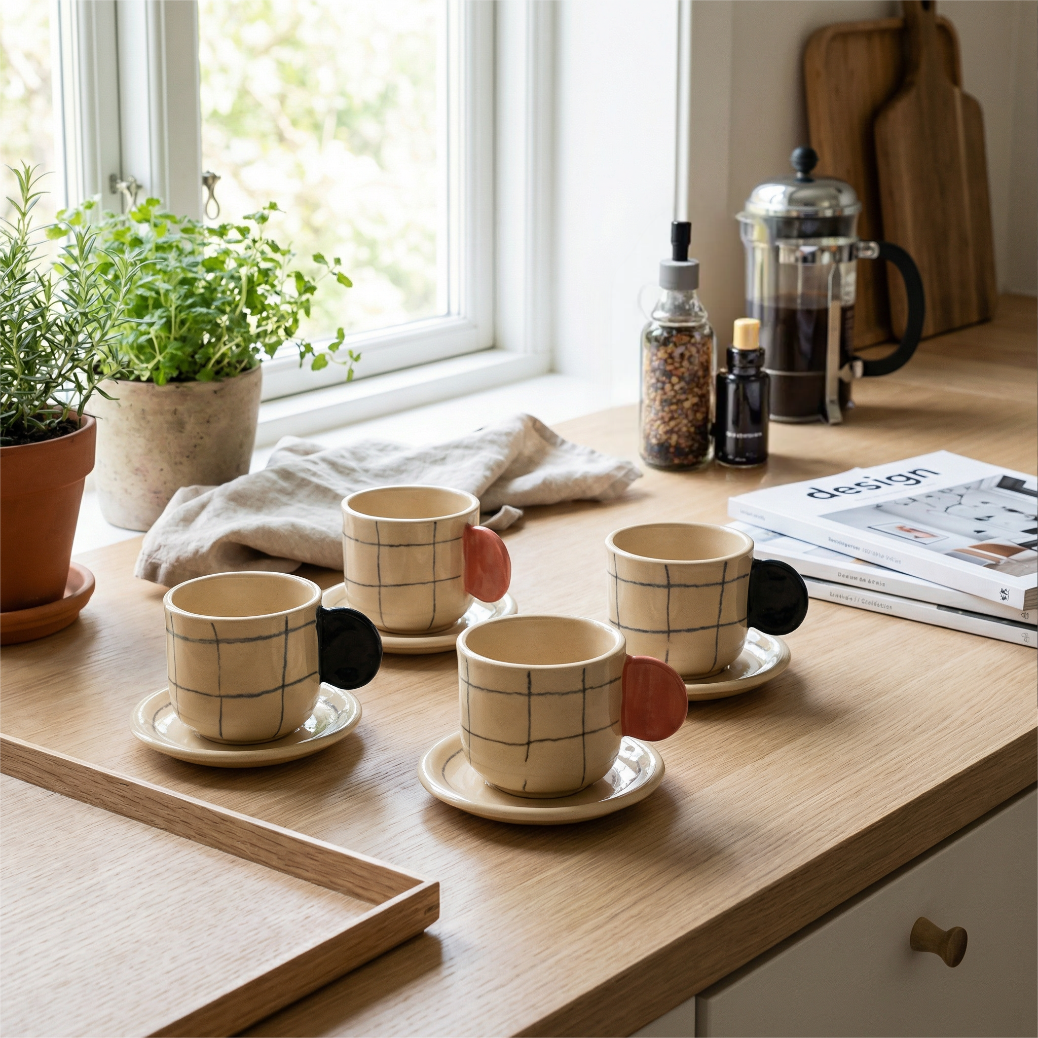 Taza cortado con plato - Ref. NC - 03