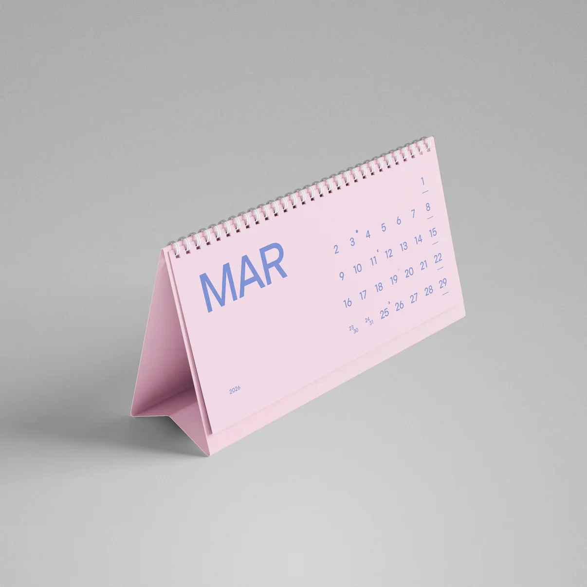 Calendario sobre mesa