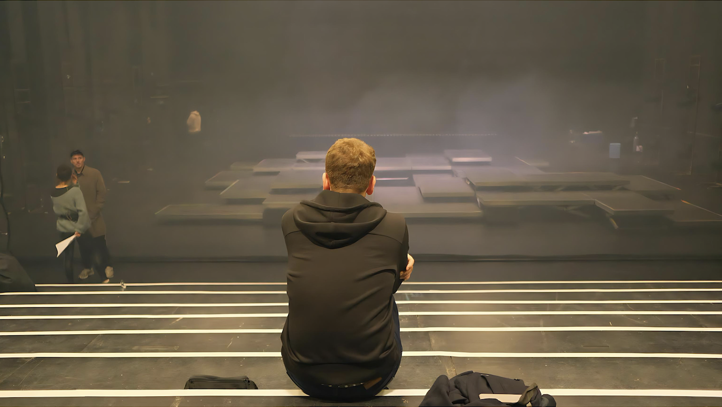 An award-wining theatre directoe Vladimir Shcherban at the rehearsal of his new performance