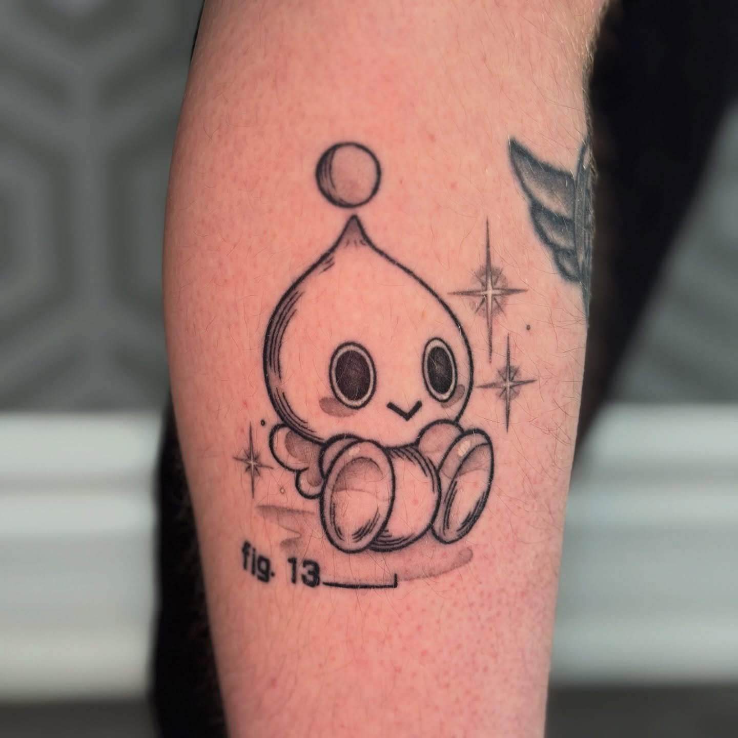 🌟✨

I quickly snapped a photo of this healed #chao (with no touch ups) on @lonelyimp when they stopped by the shop the other day. 

This is one of my favourite pieces ever! I would love to do more projects in this style so email or DM me with your i