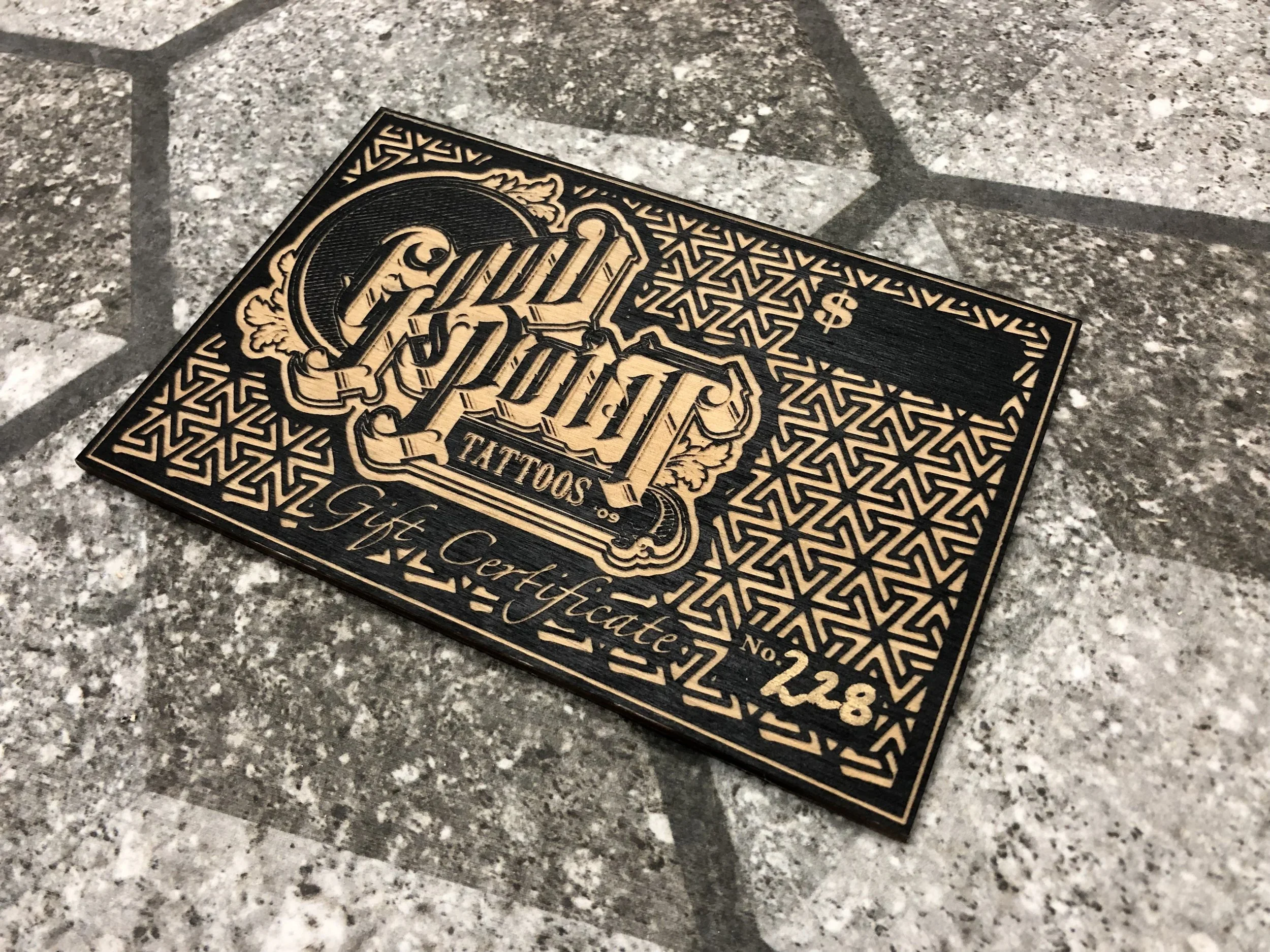 Tattoo Gift Card