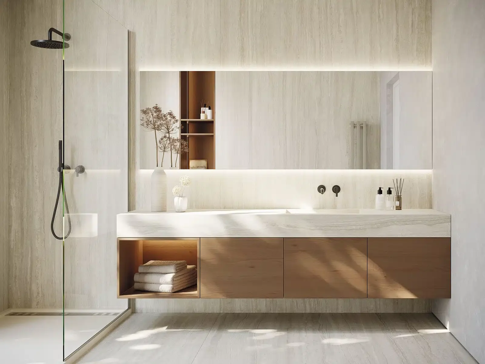 Modern Bathroom Design: Creating a Functional, Beautiful Space with Sintered Stone.
