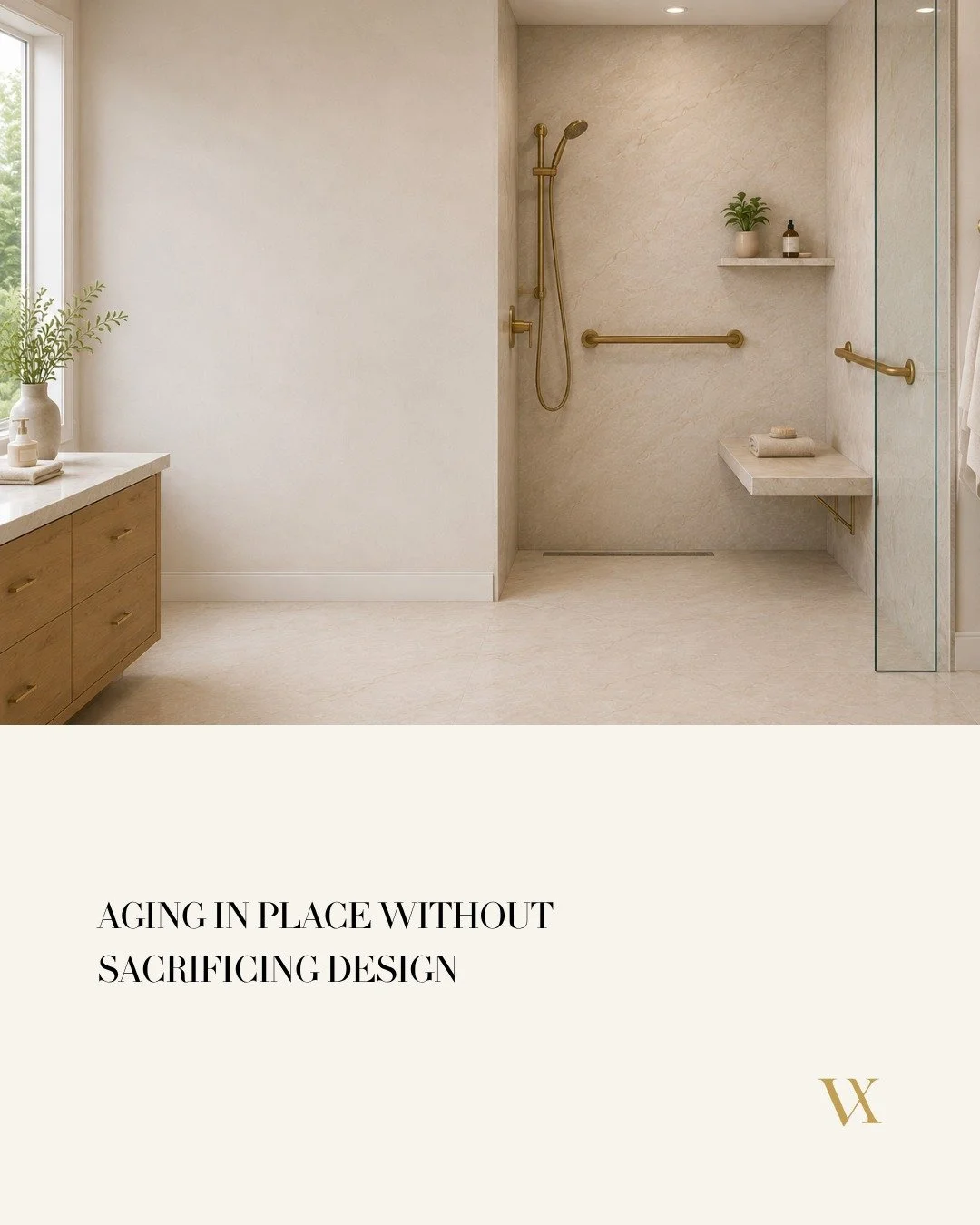 A lot of people hear &ldquo;accessible shower&rdquo; and picture something institutional.

It doesn&rsquo;t have to be.

A well-designed shower can be beautiful, easy to maintain, and built to support you for years to come.

Zero-threshold entries, i
