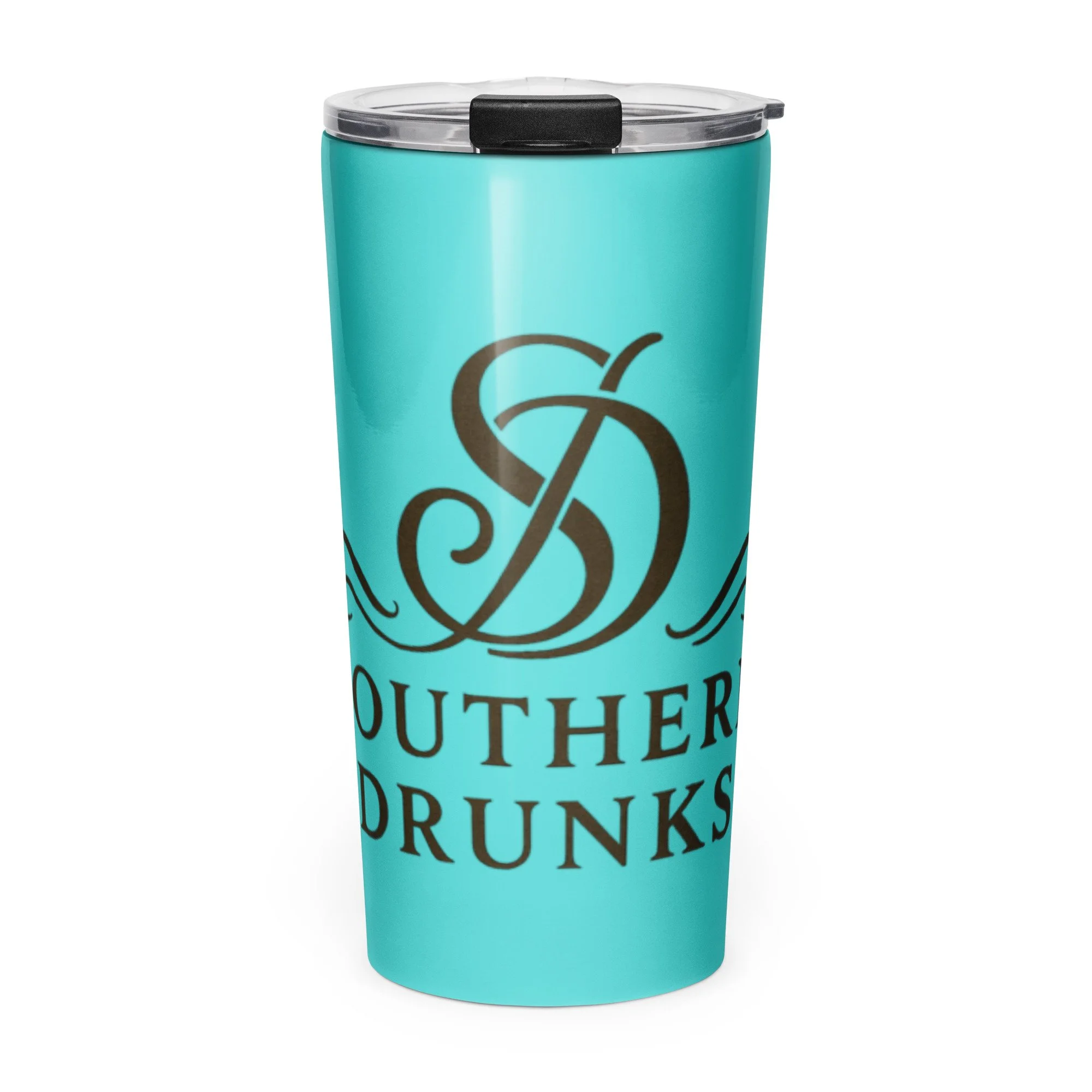 Teal Southern Drunks Tapered stainless steel tumbler