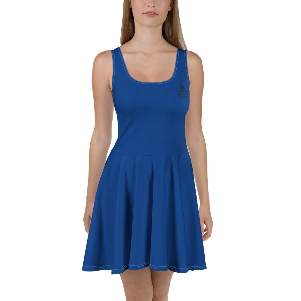 Blue SD Logo Skater Dress