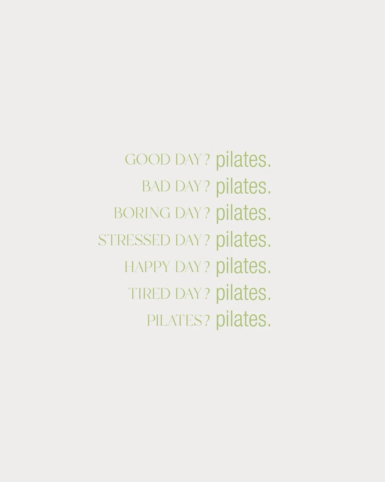 No matter your mood, pilates is always the solution💚

hol dir einen instant mood boost und buche dir einen Flow im studio five! ✨

www.studio-five.de
#pilates #studiofive #RIANI #reformee