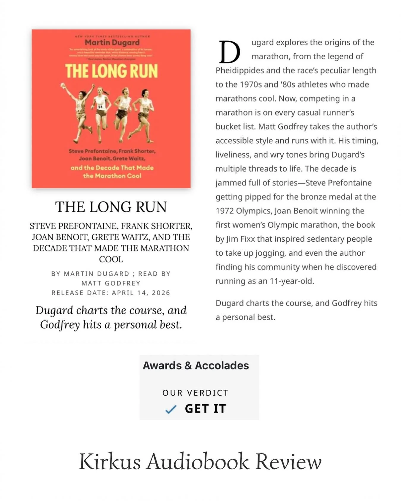 Thanks @kirkusaudiobookreviews!