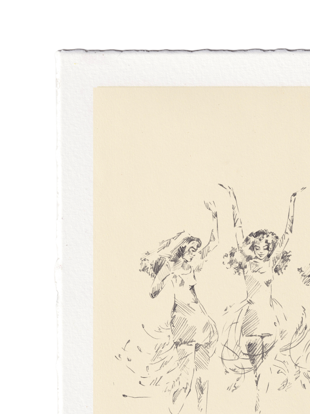 A4 Print | The Three Party Dresses, Graphite