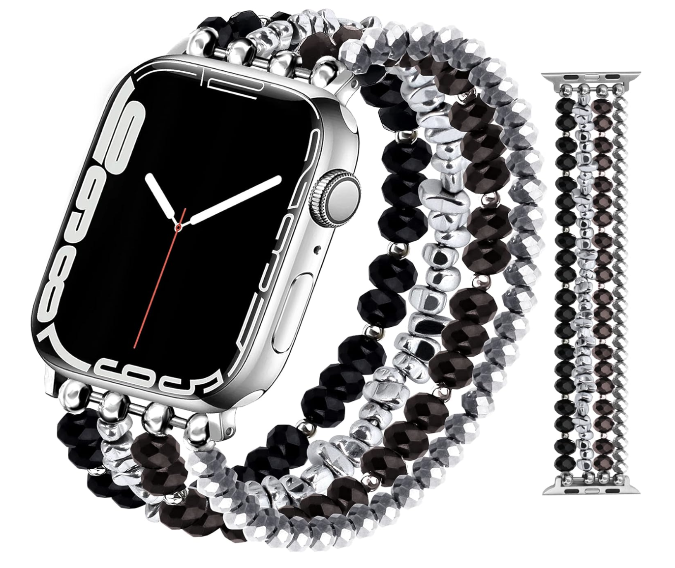 Beaded Bracelet Bands for women Compatible with Apple Watch 40mm 38mm 41mm 44mm 42mm(S10/11) Fashion Dressy Stretchy Handmade Strap for iWatch Series 