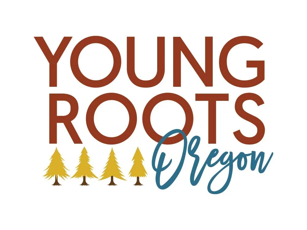 Logo of Young Roots Oregon, a nonprofit that serves young and adolescent families with parents ages 14-24