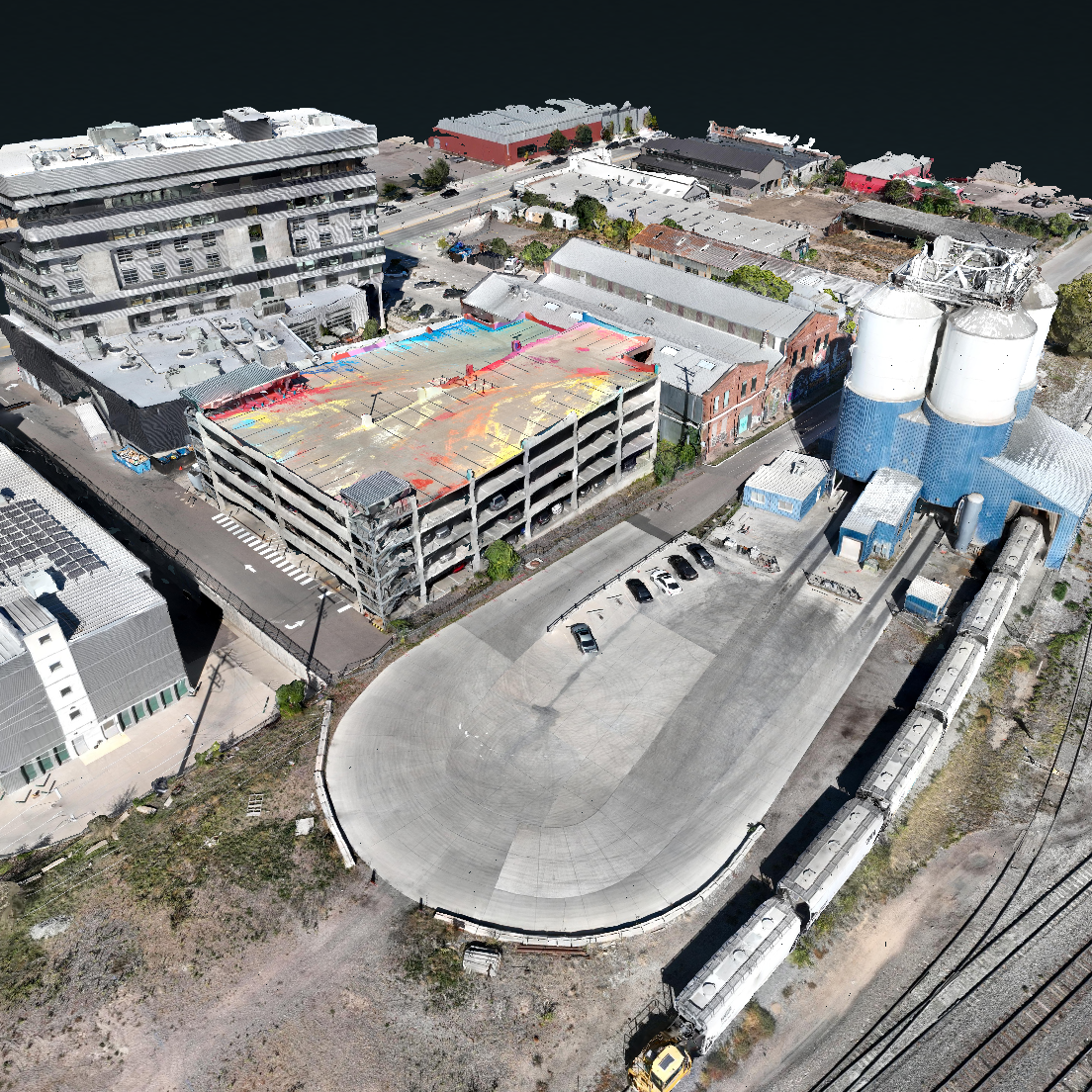 3D Model of a concrete filling station