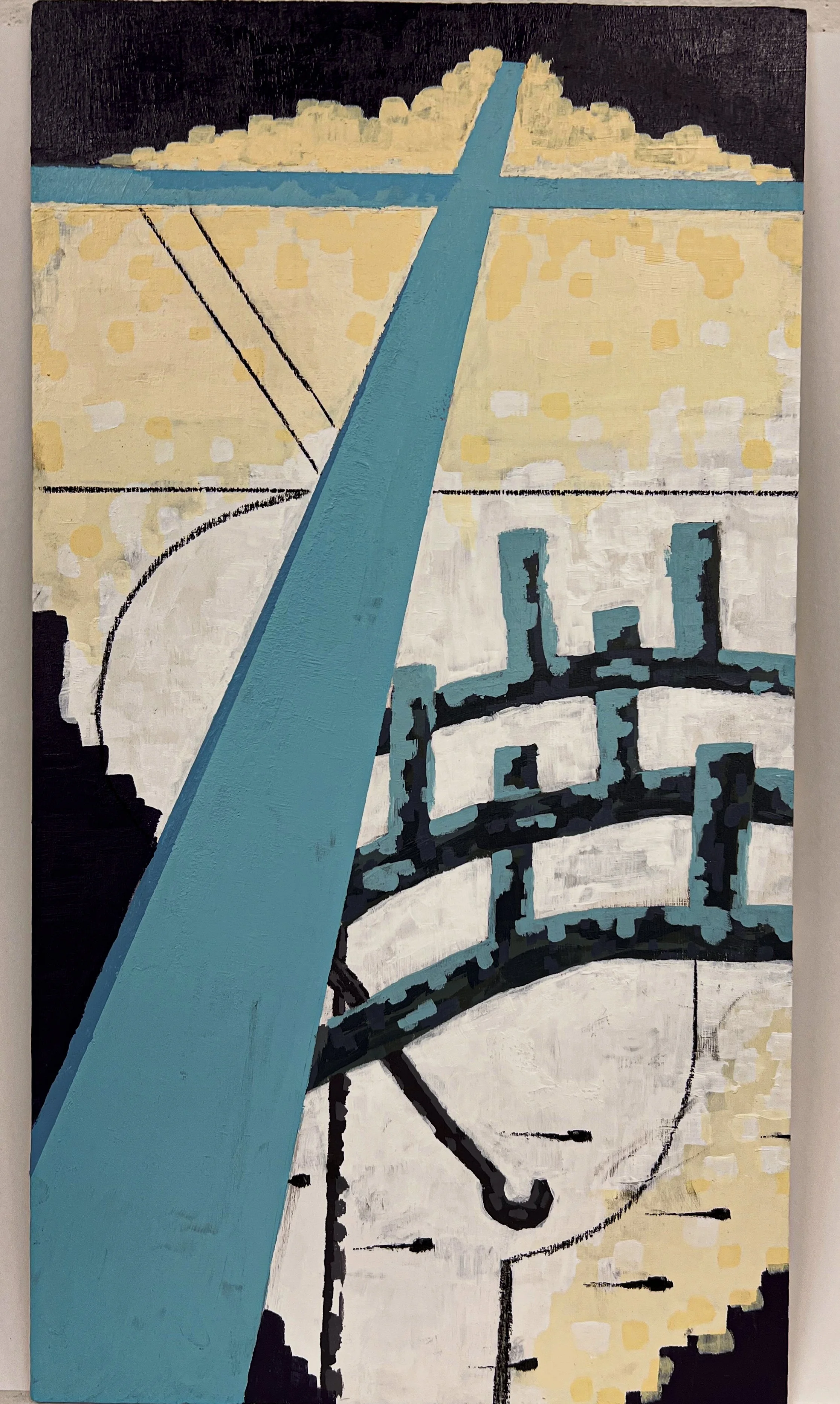 Industry 01, Acrylic, 2025, 10"x16"