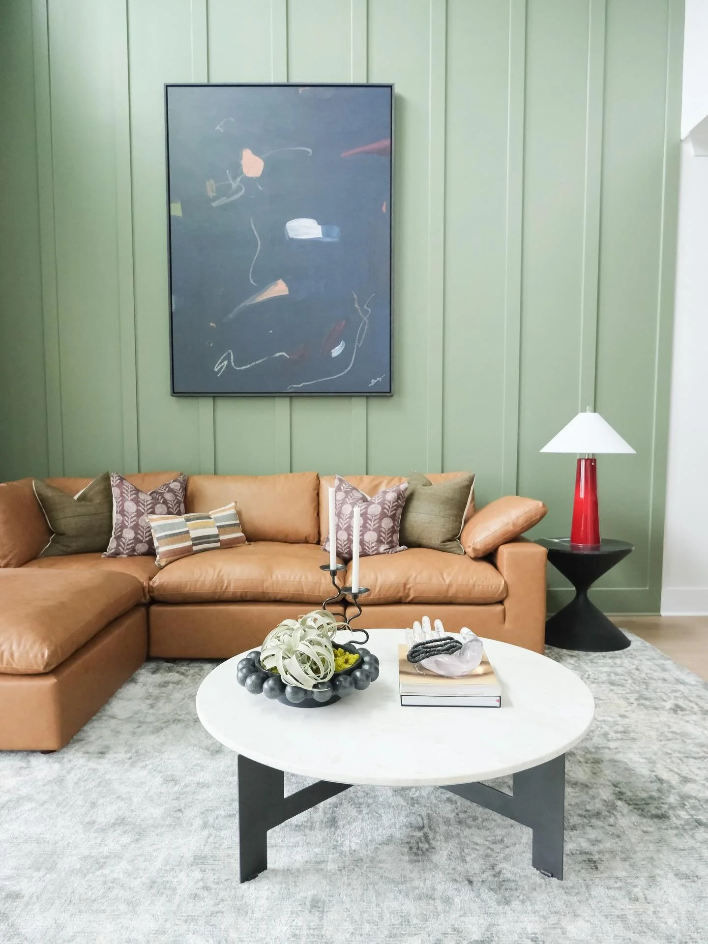 A little funky and fun for this Nashville project! We love an unexpected pop of red here!