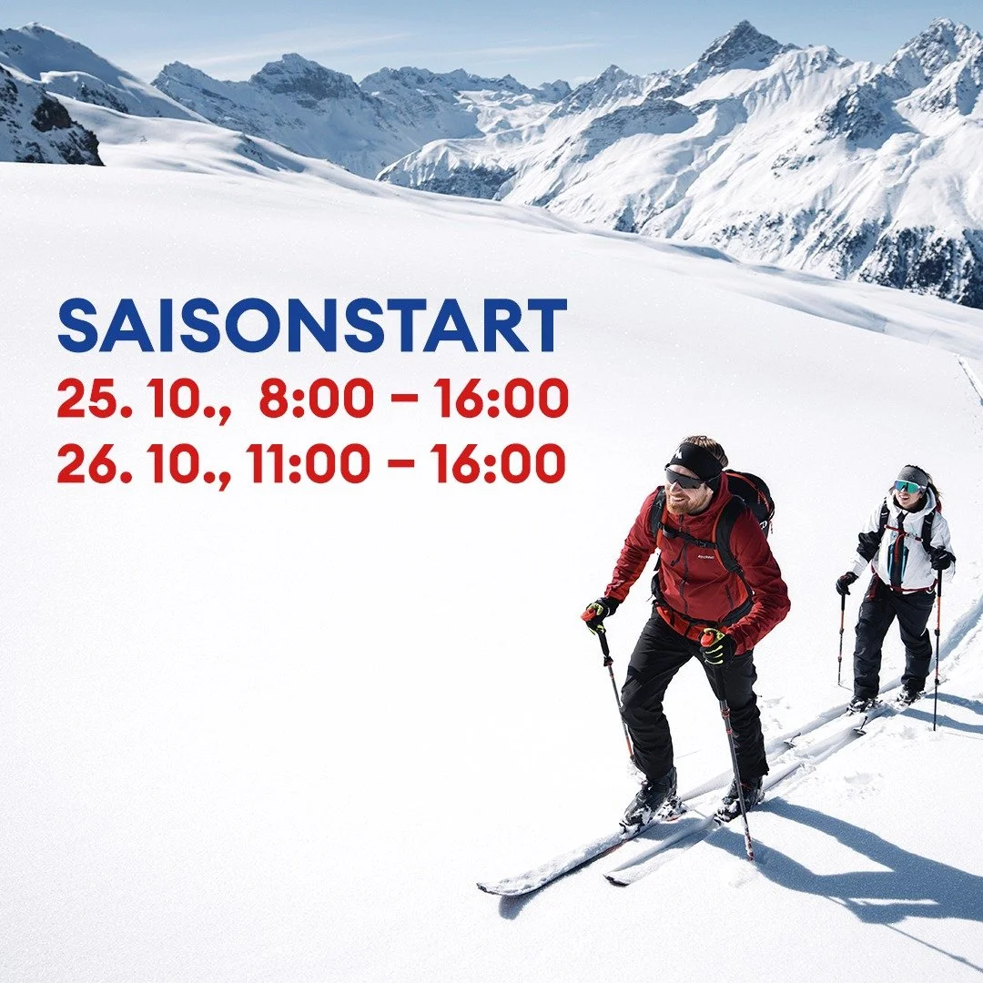 Ab morgen geht es um die (Weiss-)Wurst! 🌭

Und 20 % Rabatt auf Top-Wintersportmarken f&uuml;r deine neue Ausr&uuml;stung! 🏂🤌

Verpass also nicht unseren Saisonstart und komm uns dieses Wochenende besuchen:

25. Oktober 2025, 08:00 &ndash; 16:00 Uh