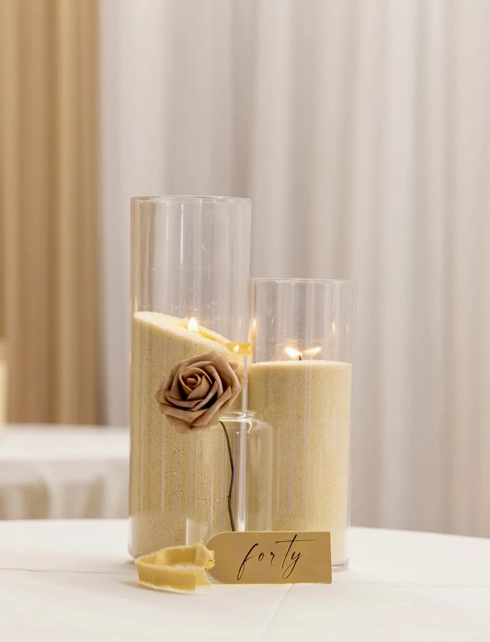 Milestone birthday table styling 40th