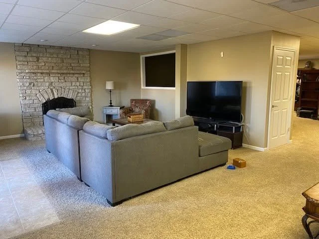 Family room before