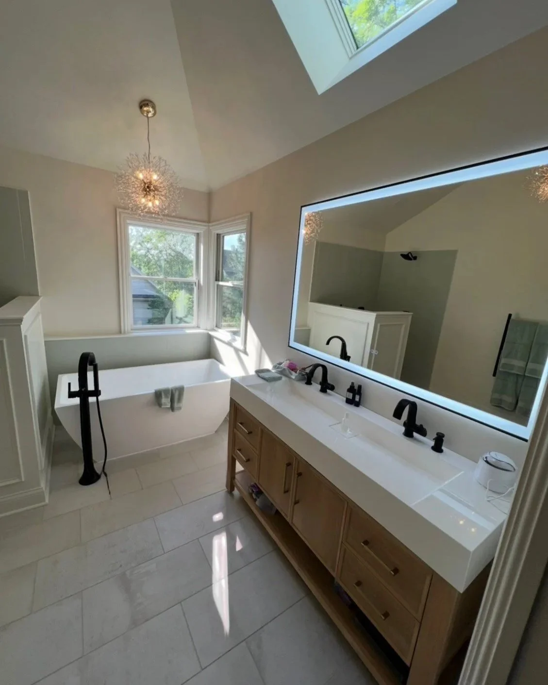Vanity, Mirror, and Tub After
